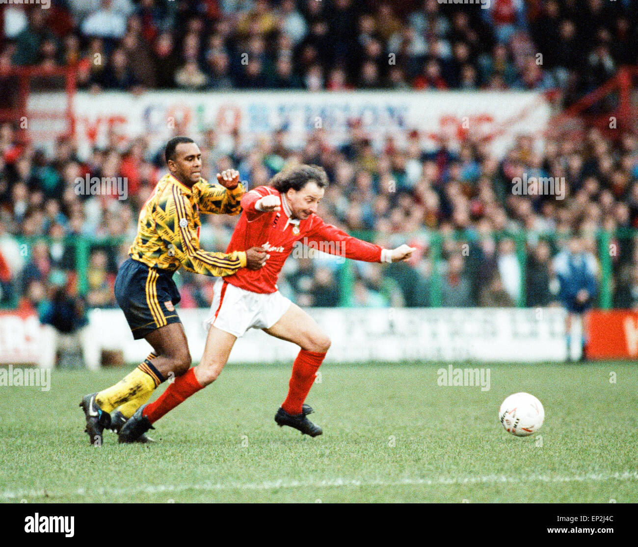 Wrexham v Arsenal, FA Cup match at the Racecourse Ground in Wrexham ...