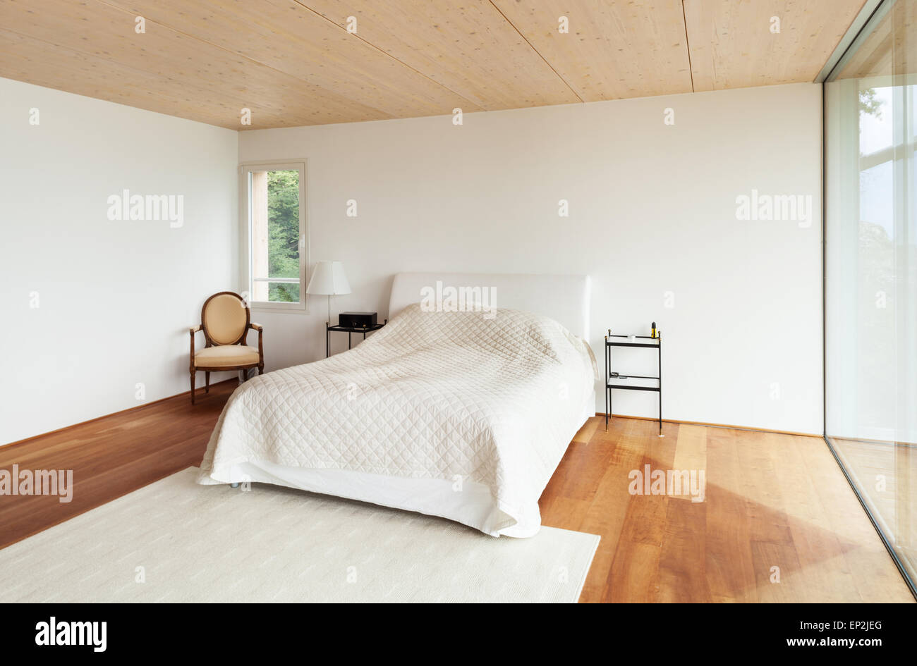 mountain house, modern architecture, interior, bedroom Stock Photo - Alamy