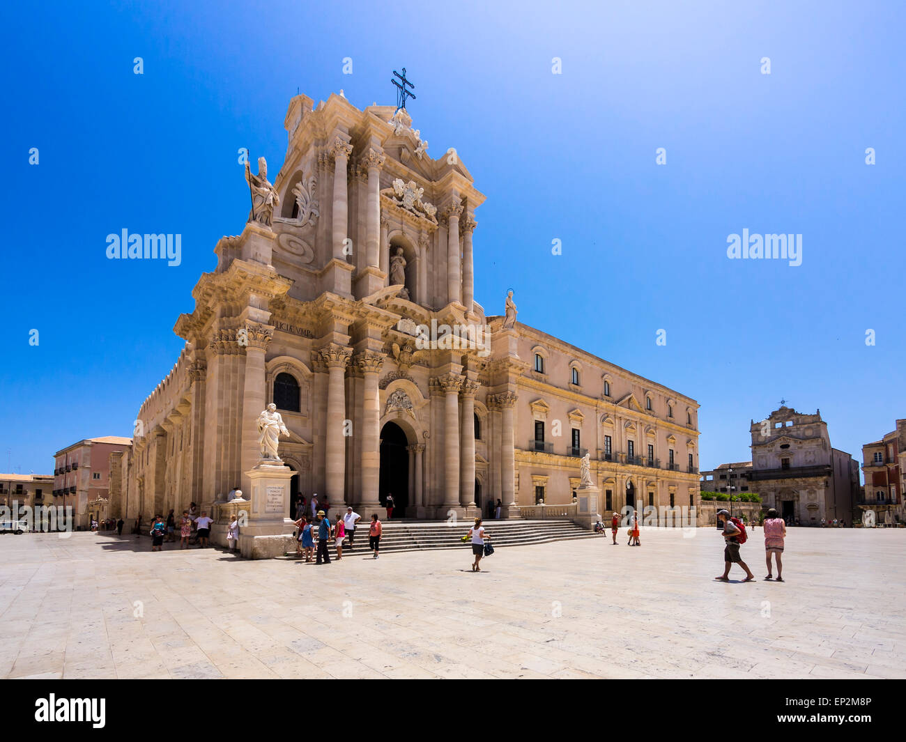 Italy, Sicily, Siracuse, Cathedral of Siracuse Stock Photo