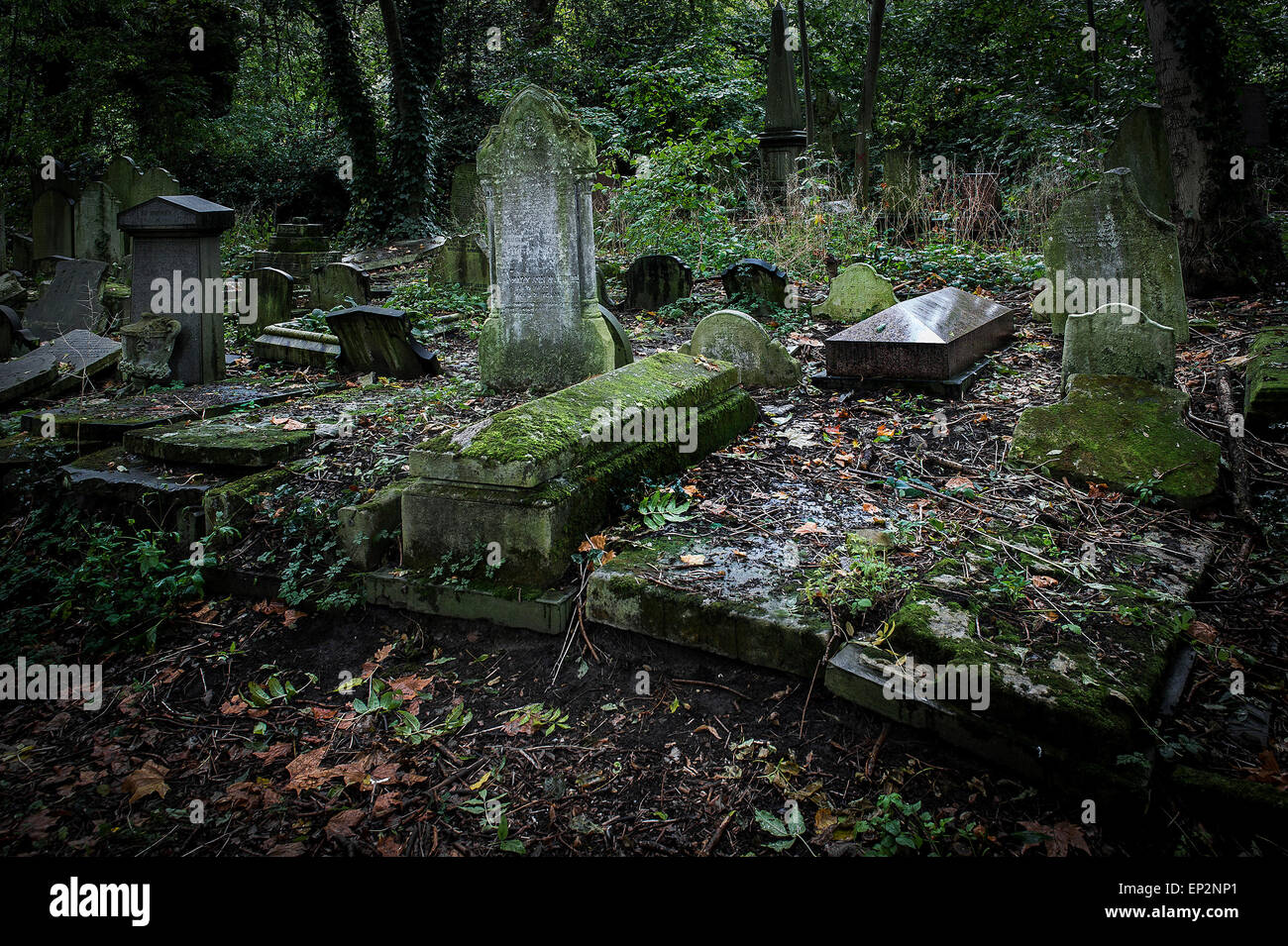 Tower Hamlets Cemetery in the East End of London. Stock Photo
