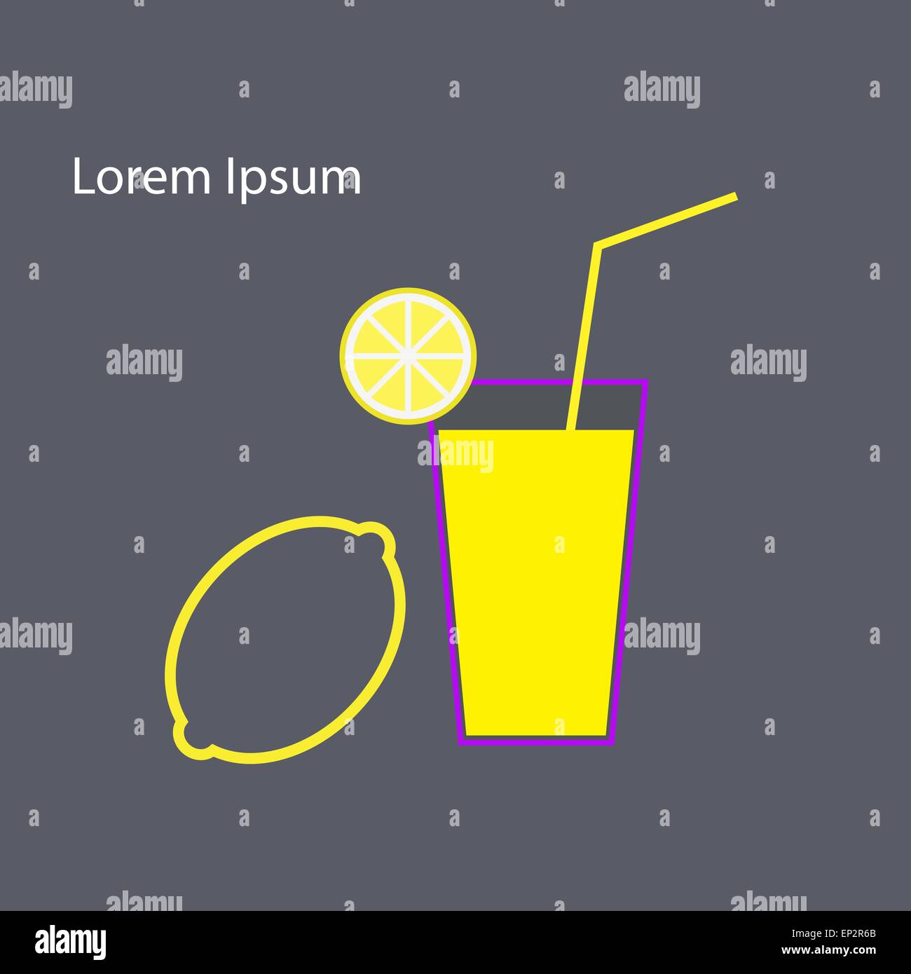 Slice of lemon water Stock Vector Images - Alamy