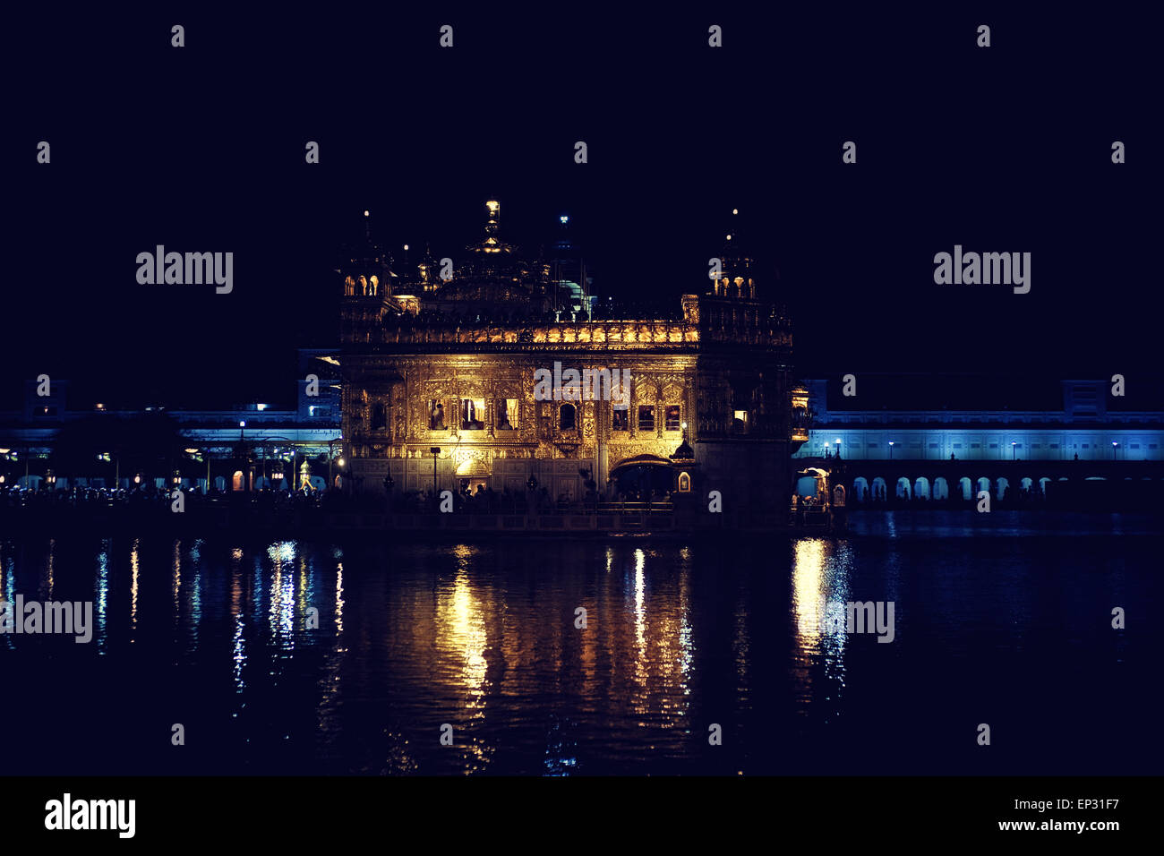 golden temple at night. Amritsar, India Stock Photo