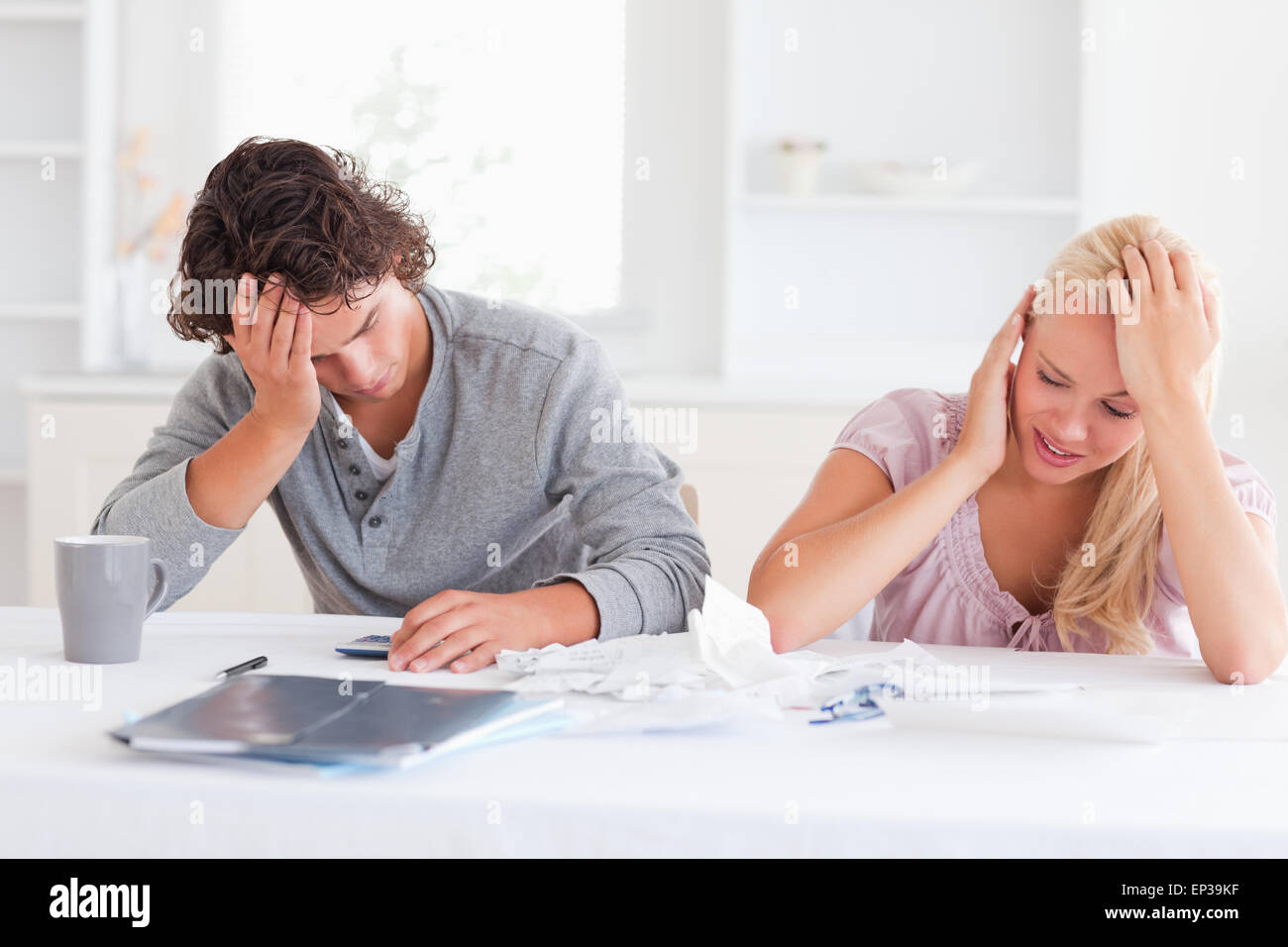 Couple in great despair Stock Photo