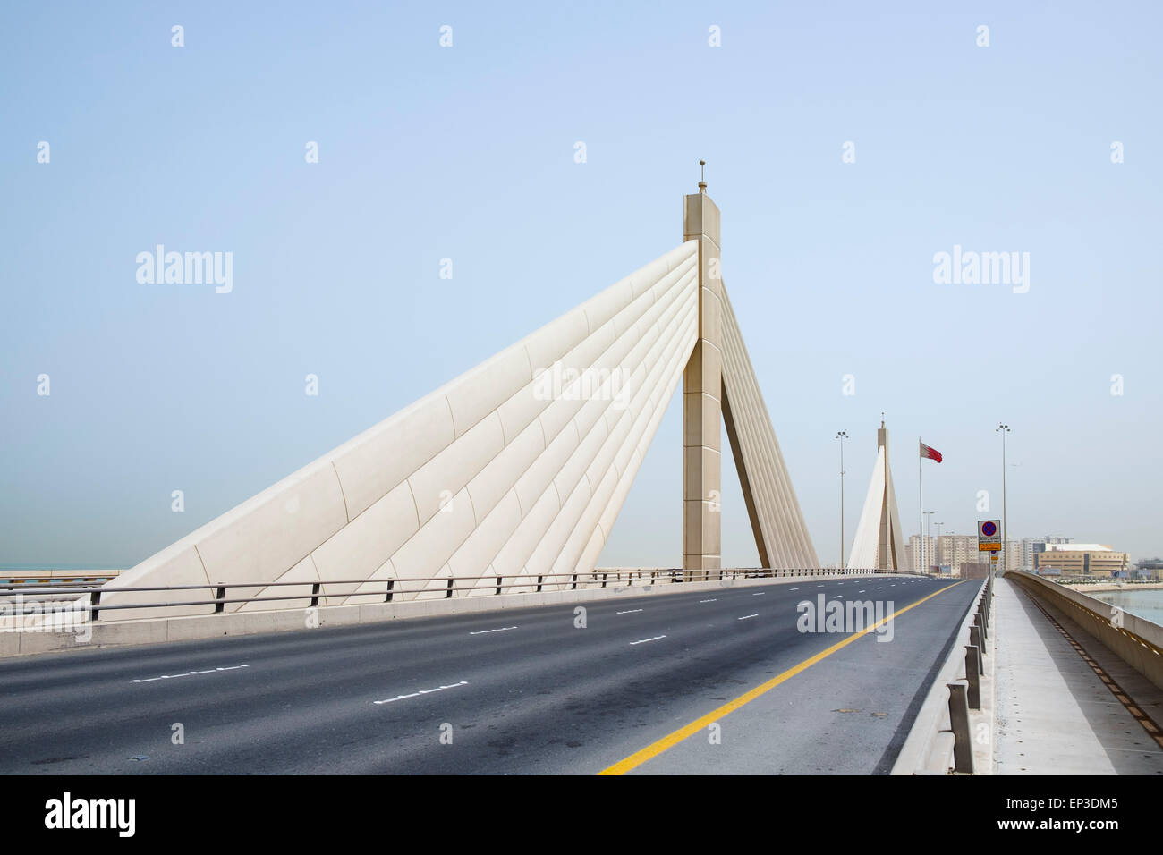 Sheikh Isa bin Salman Causeway Bridge, linking Manama and Muharraq Island in Kingdom of Bahrain
