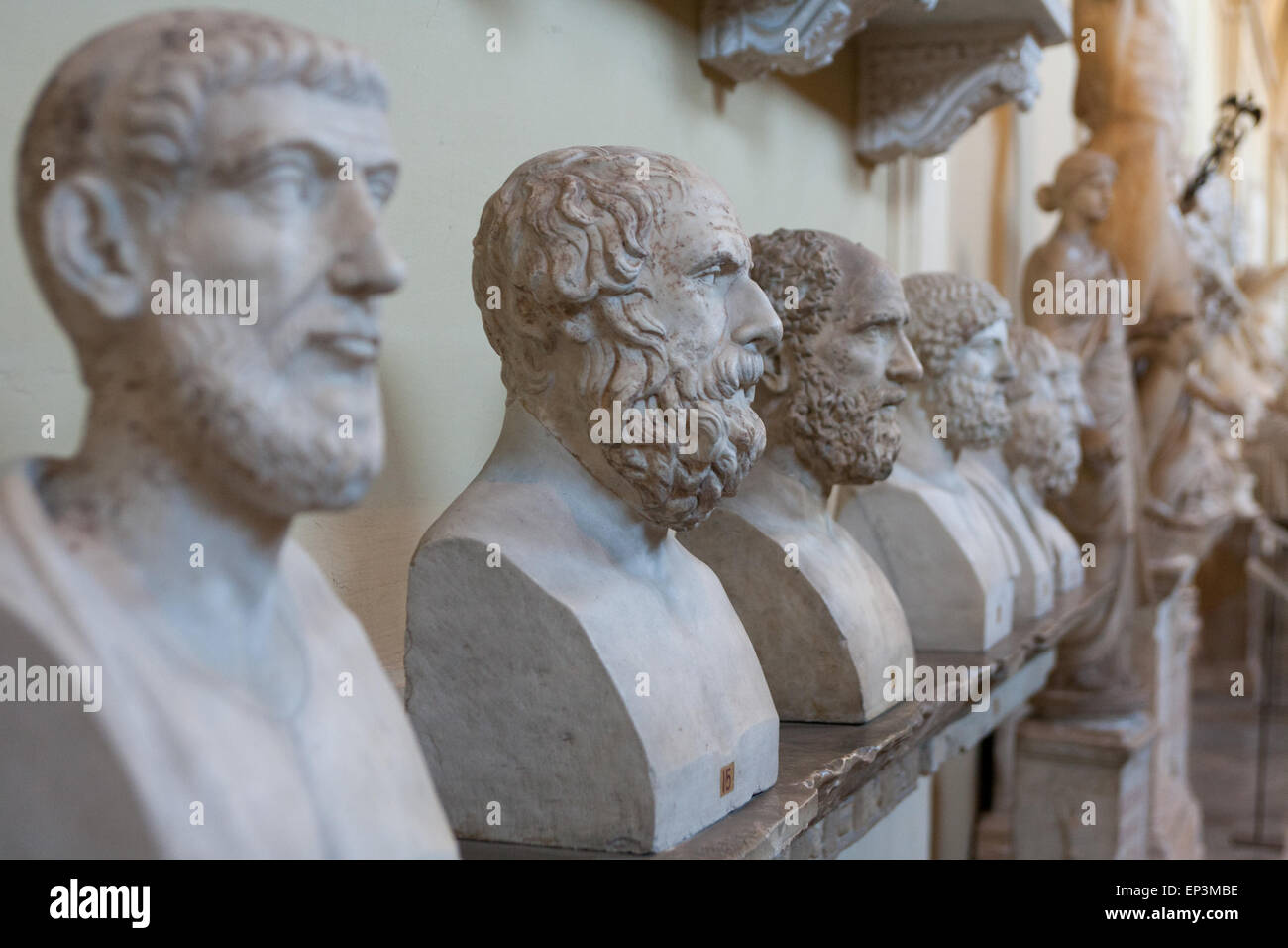 Marble heads in Vatican Museums, Rome, Italy Stock Photo - Alamy