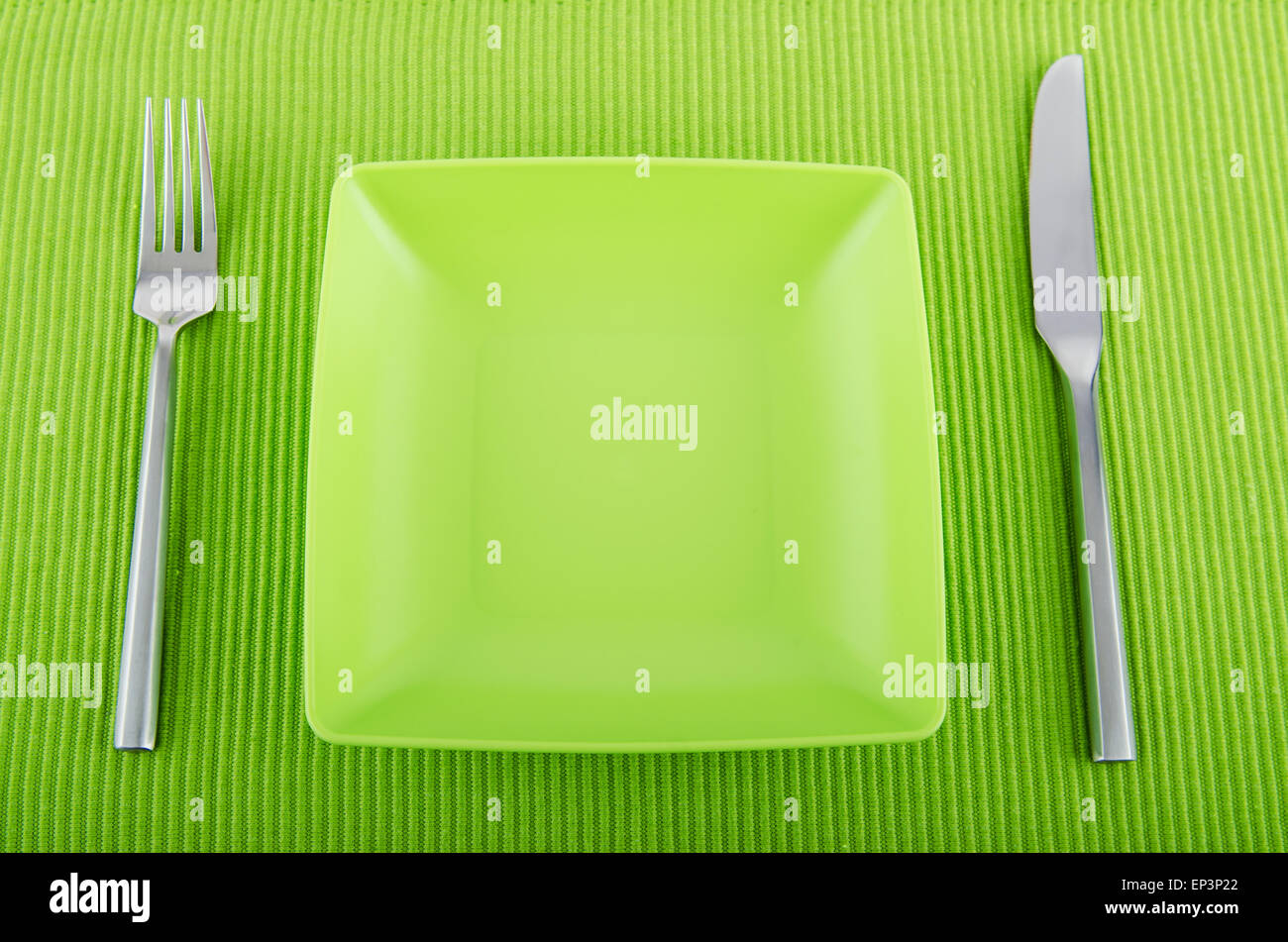 Table setting with knife and fork Stock Photo - Alamy