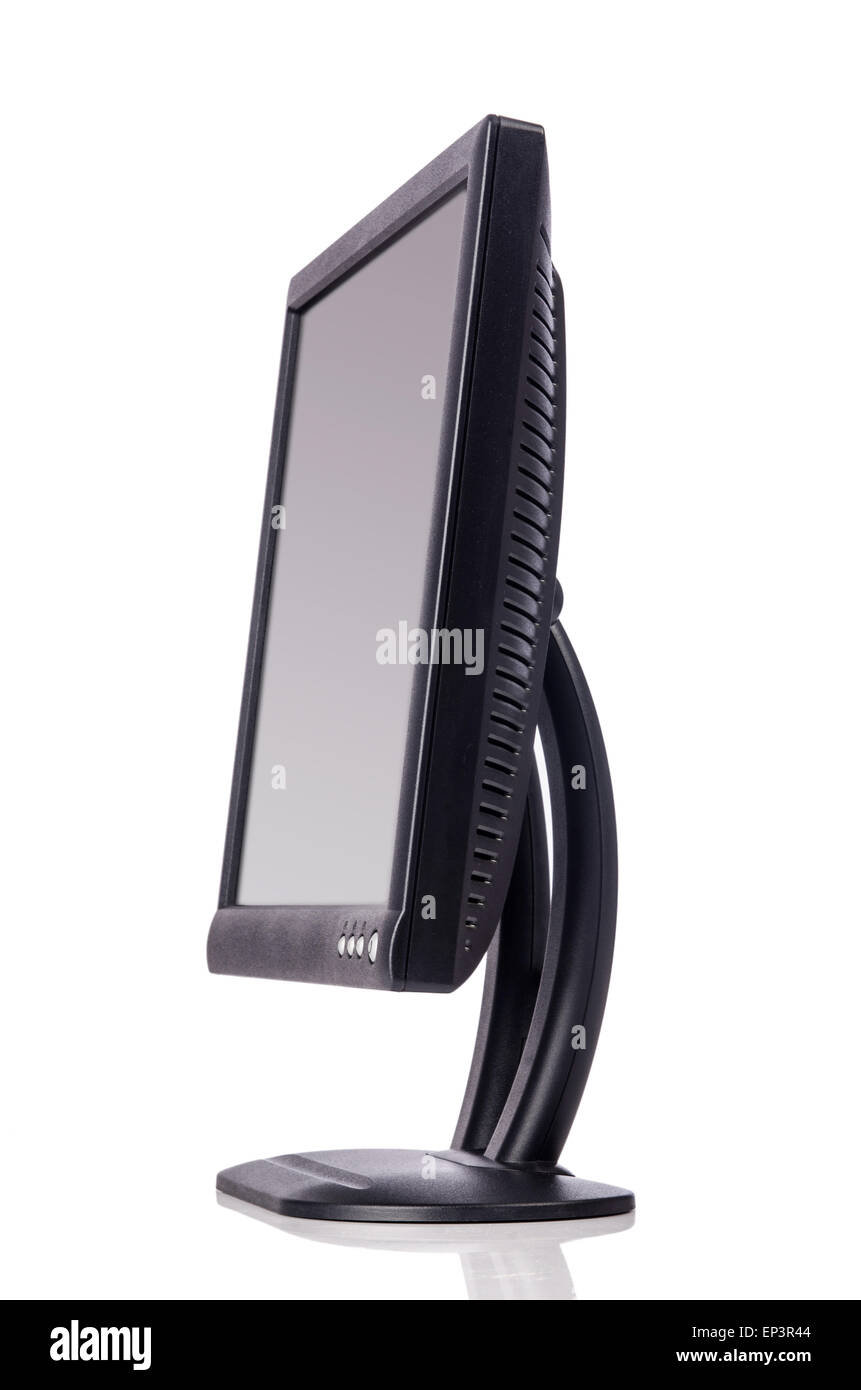 Computer monitor isolated on the white Stock Photo Alamy