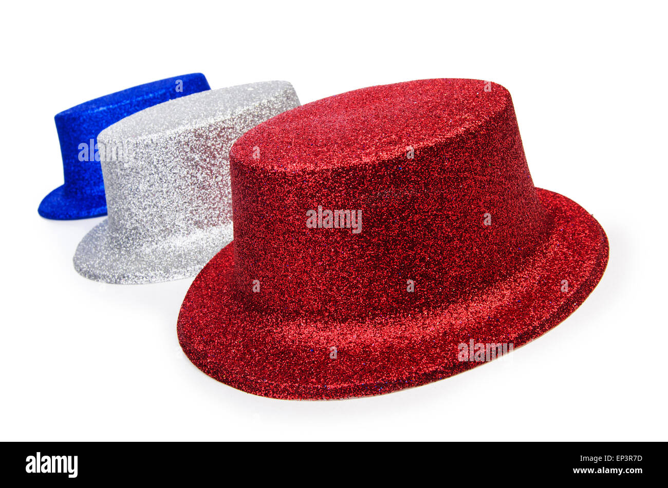Party hats isolated on the white background Stock Photo - Alamy