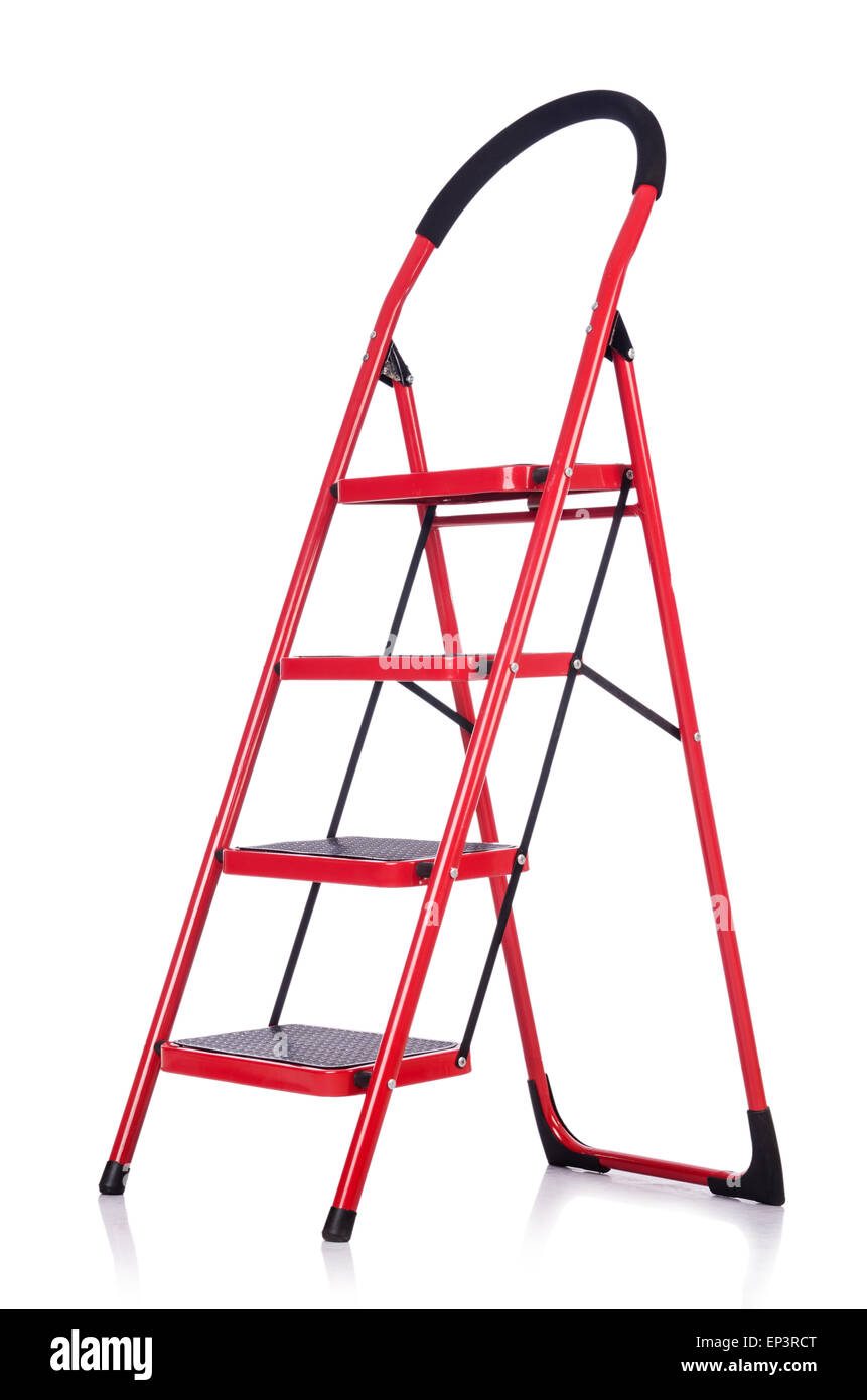 Ladder isolated on the white background Stock Photo - Alamy