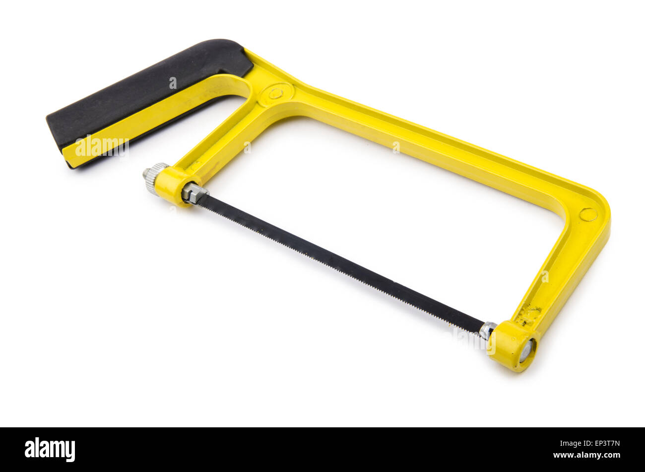 Yellow saw isolated on the white background Stock Photo