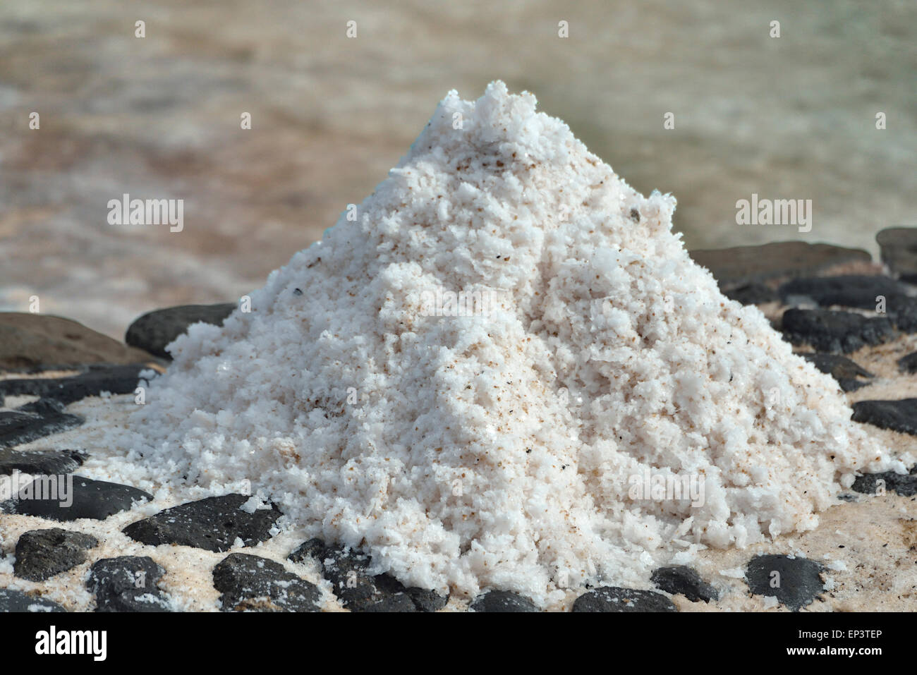 Canary islands, Fuerteventura island, las salinas del Carmen salt-works Stock Photo