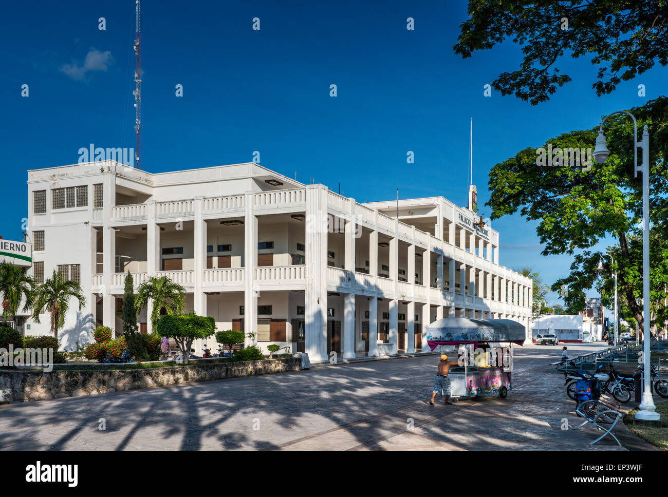 Palacio Municipal in Chetumal, Yucatan Peninsula, Quintana Roo state, Mexico Stock Photo