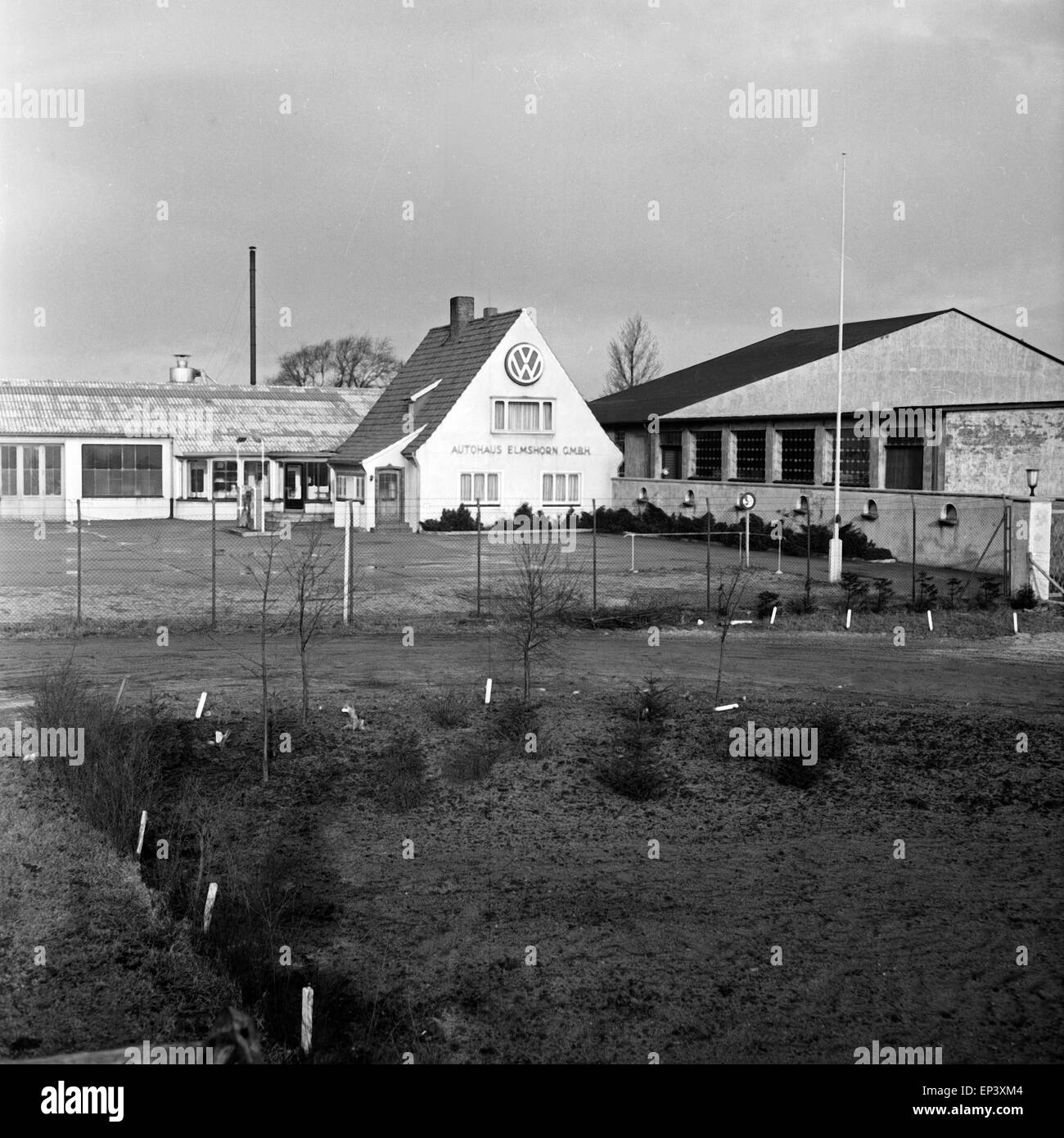 Gebäude der VW Autohaus Elmshorn GmbH, Deutschland 1950er Jahre