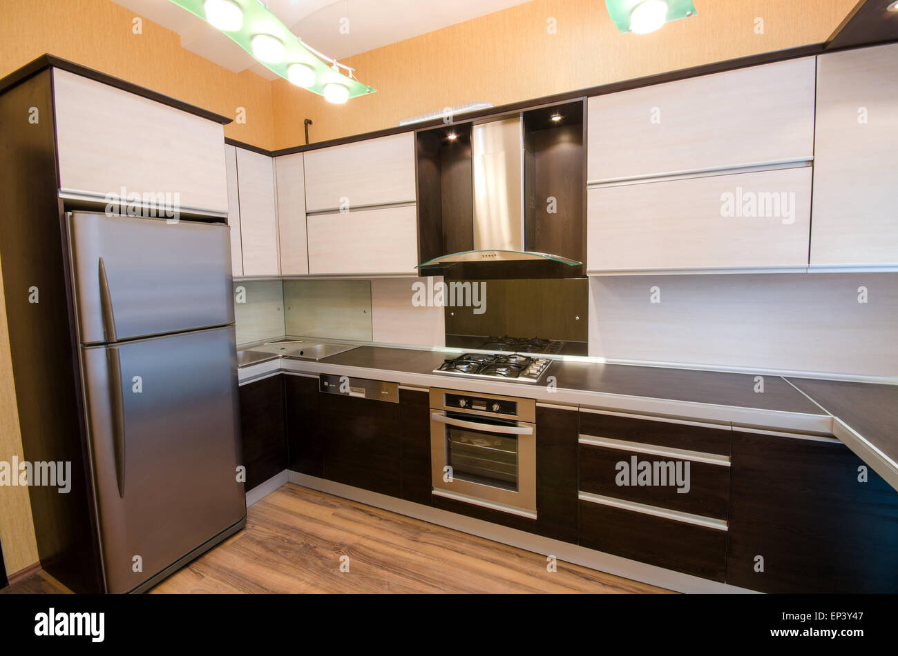 Interior of modern kitchen Stock Photo - Alamy