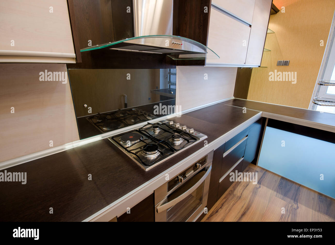 Interior of modern kitchen Stock Photo - Alamy