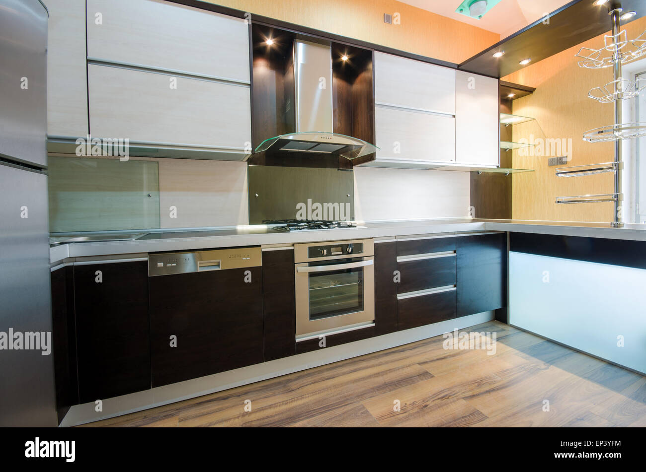 Interior of modern kitchen Stock Photo - Alamy