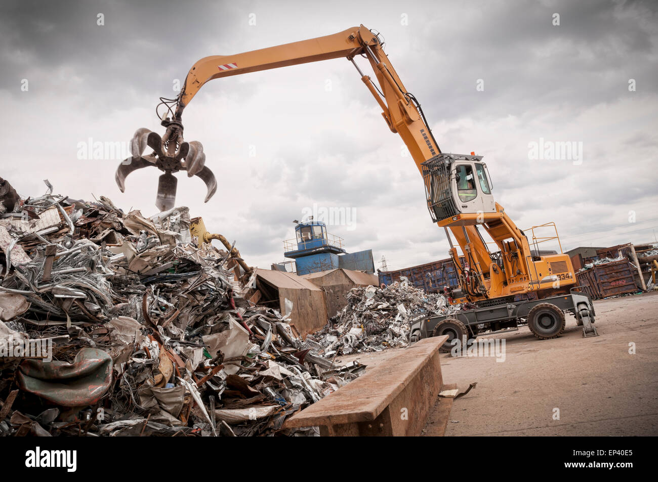 Metal recycling yard Stock Photo