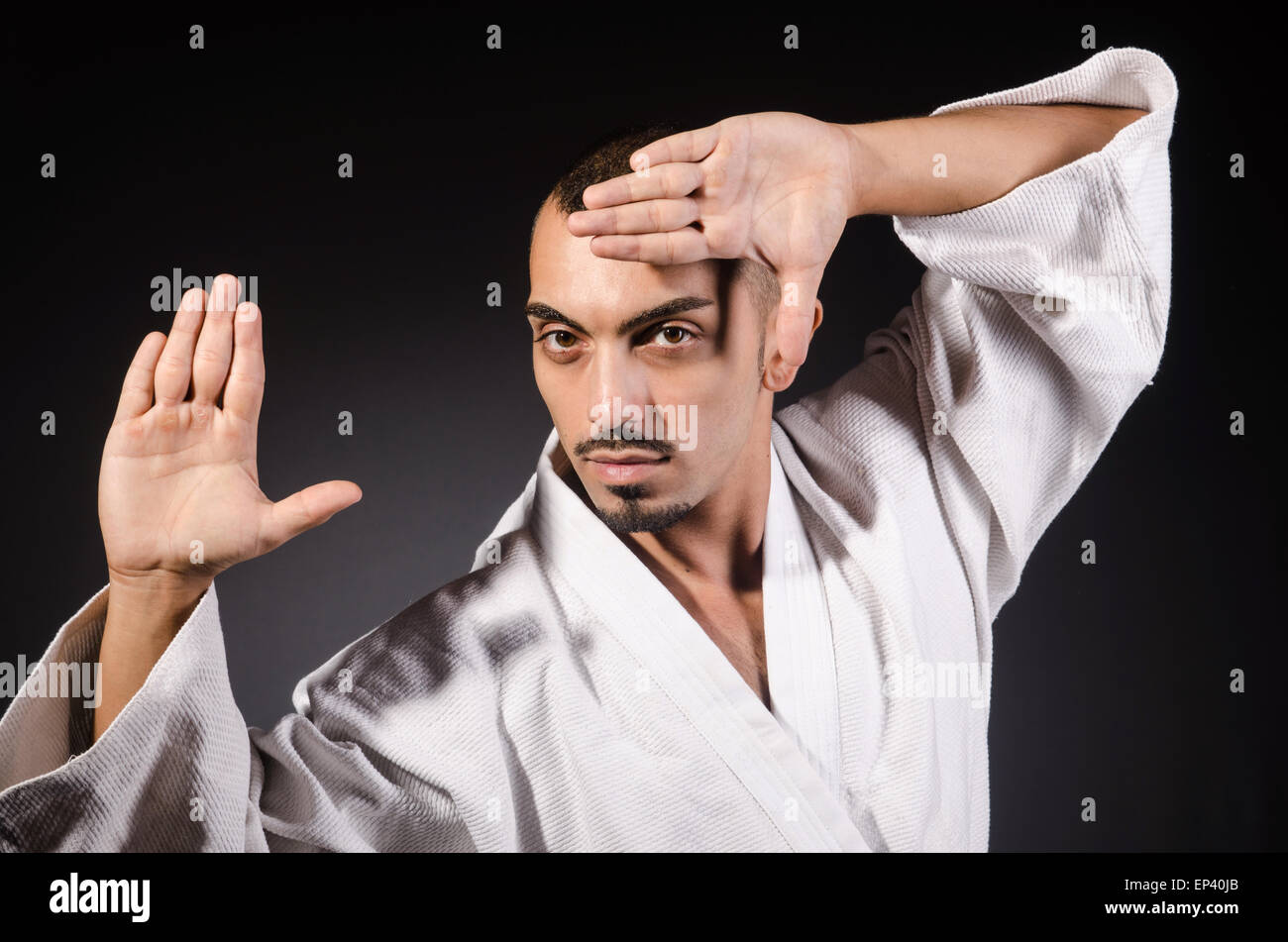Karate martial arts fighter Stock Photo
