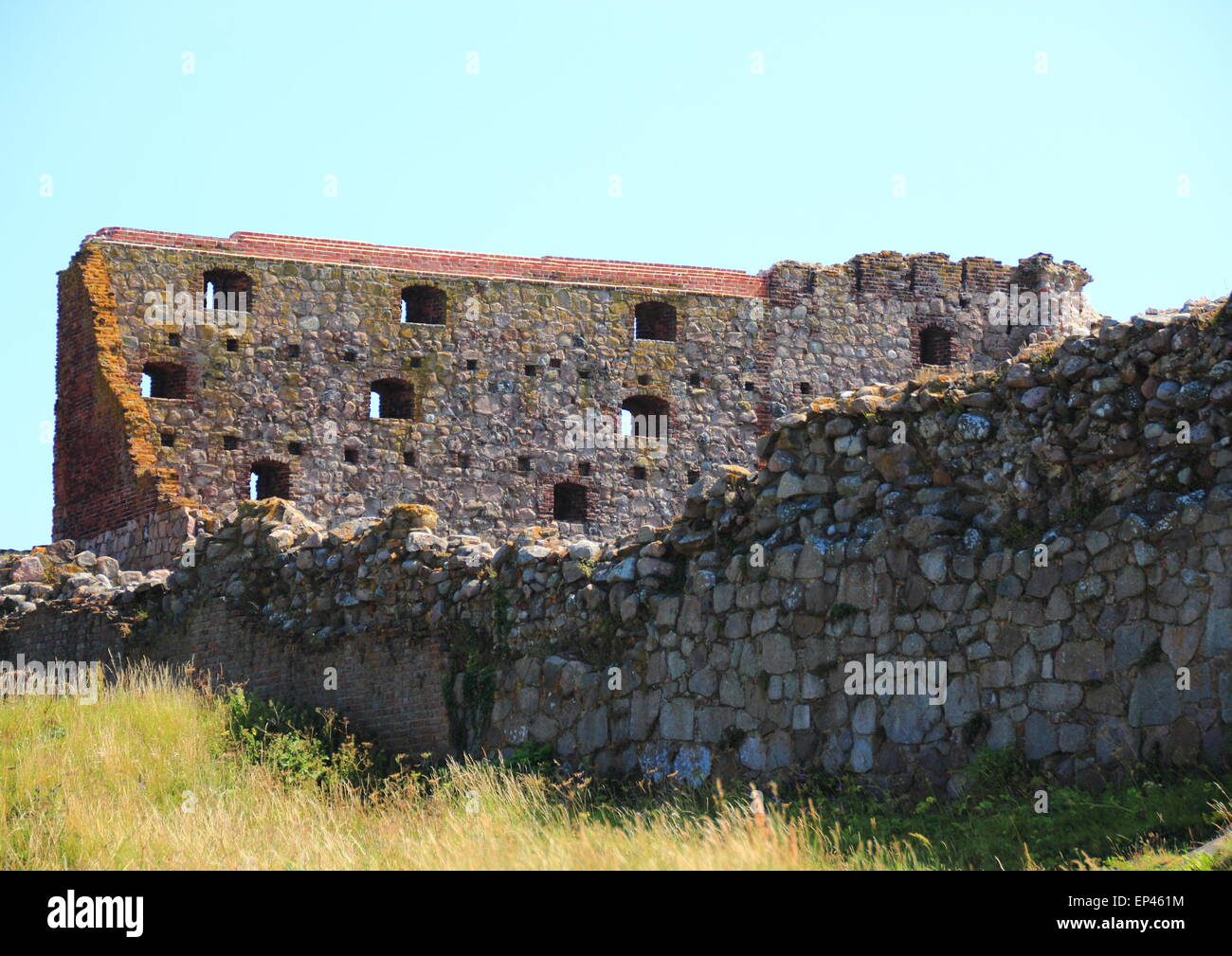 Inside Hammershus Castle ruin at Bornholm Denmark Stock Photo Alamy