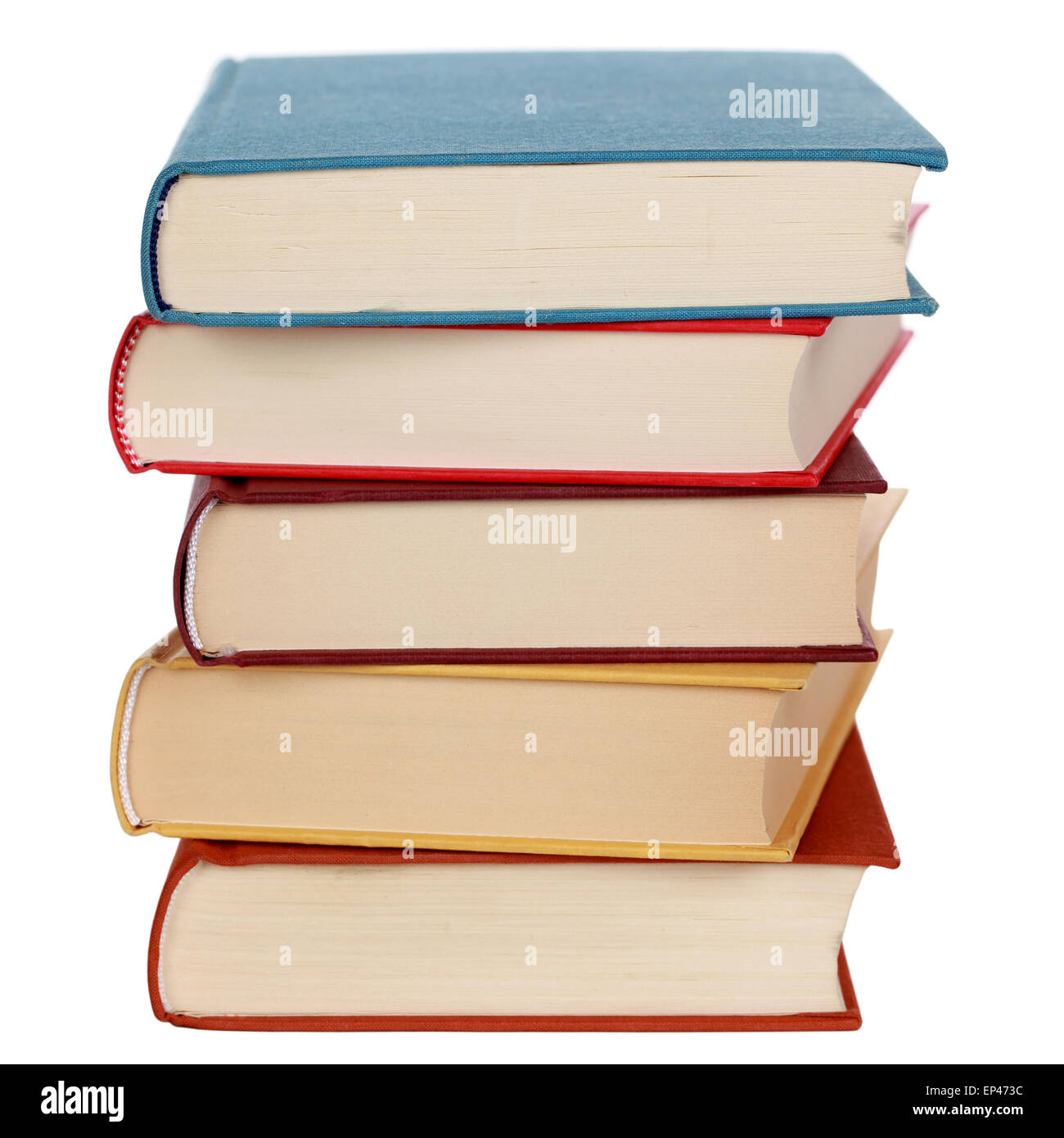 Stapel mit bunten Büchern Stock Photo