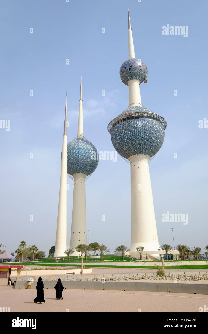 Kuwait Towers in Kuwait City, Kuwait Stock Photo Alamy