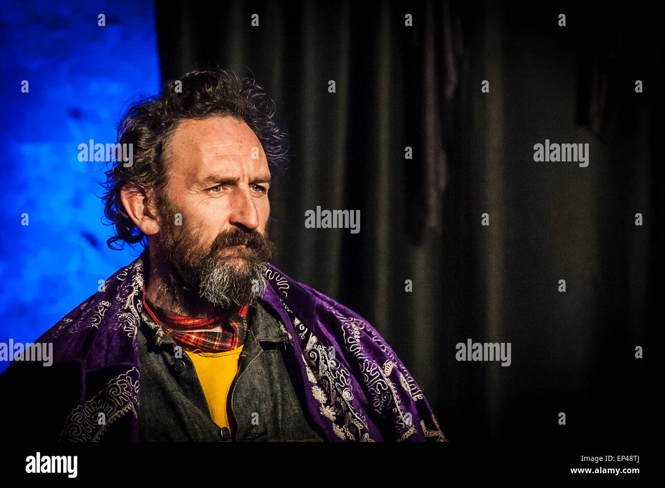 Phil Kay performing in an unusual performance space, Brunel's Shaft at the Brunel Museum in Rotherhithe. Stock Photo