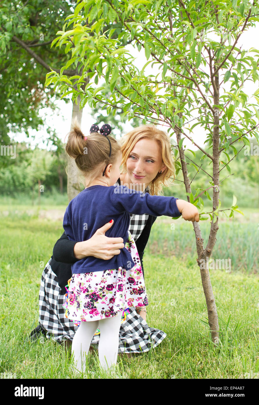 Countryside family happiness Stock Photo