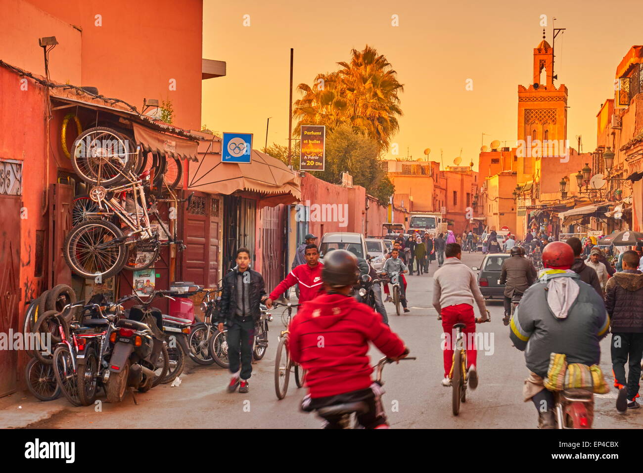 Marrakech Medina district, Morocco Africa Stock Photo