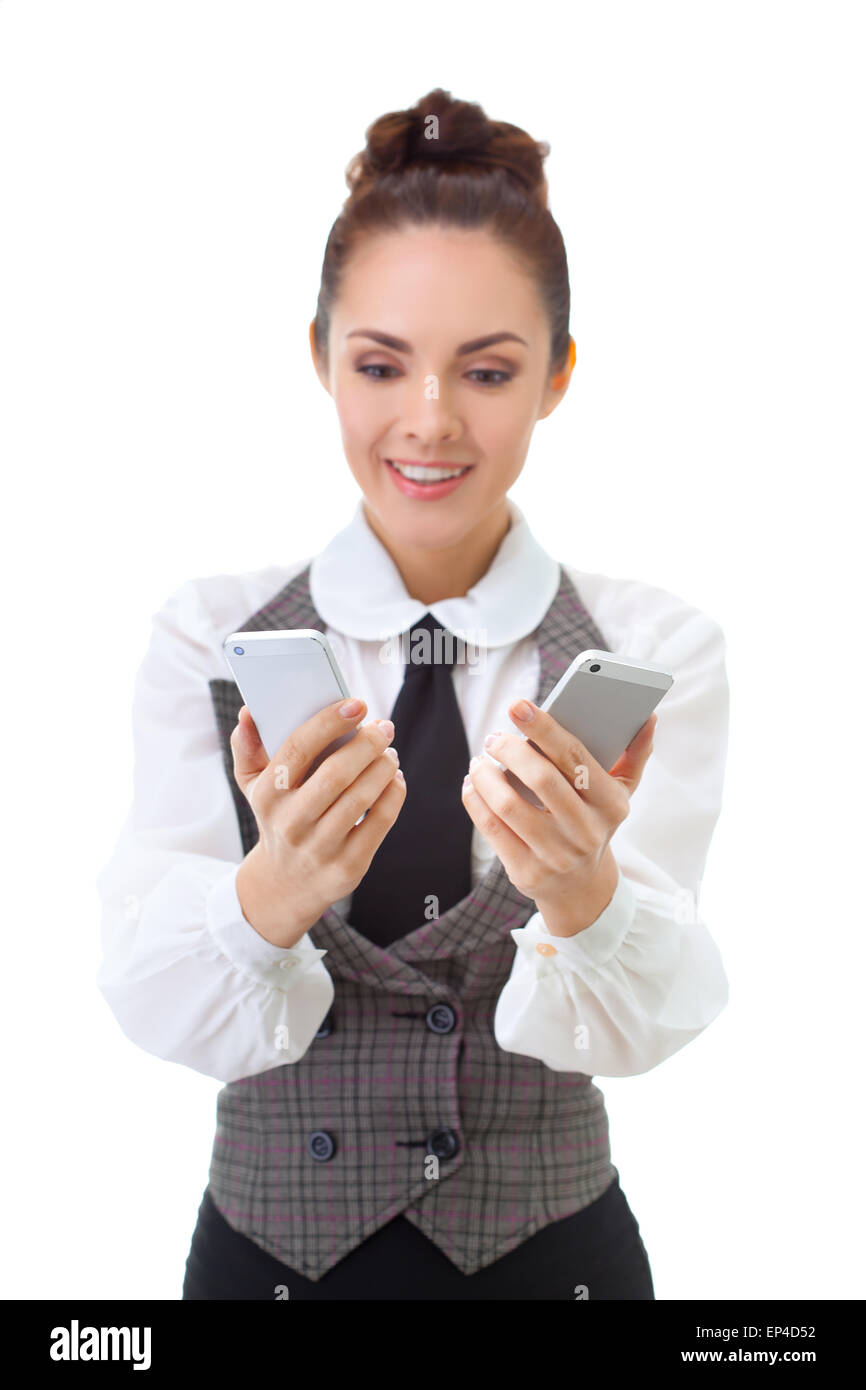 Compare the two mobile phones Stock Photo Alamy
