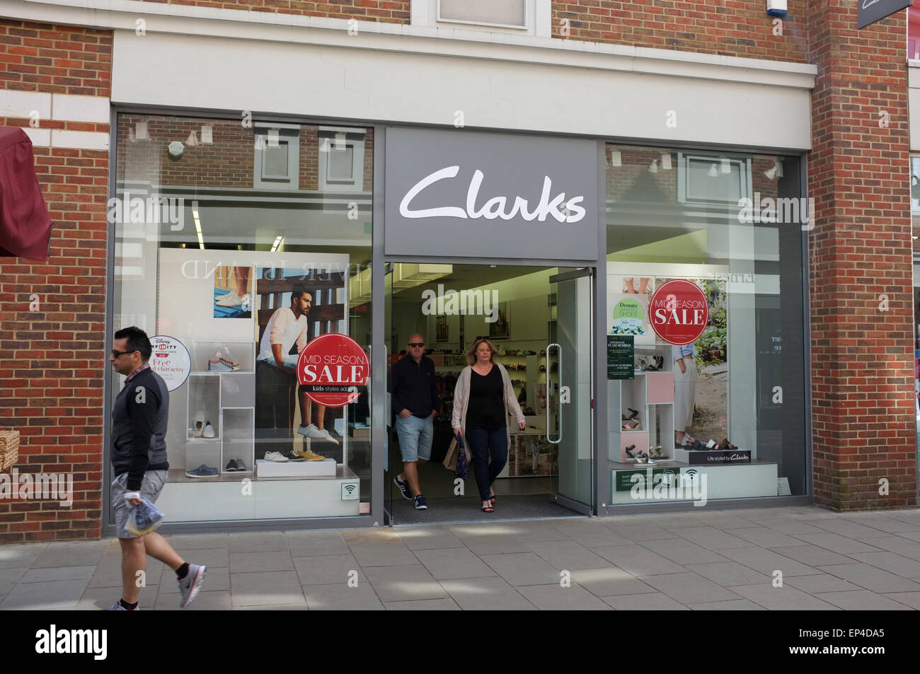 clarks retail shoe shop in the high street city of canterbury kent uk may  2015 Stock Photo - Alamy