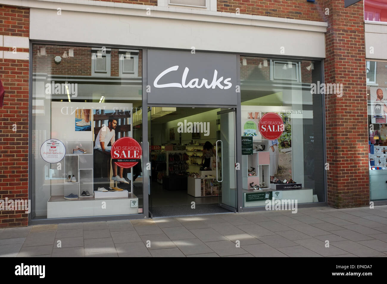 clarks retail shoe shop in the high street city of canterbury kent uk may  2015 Stock Photo - Alamy