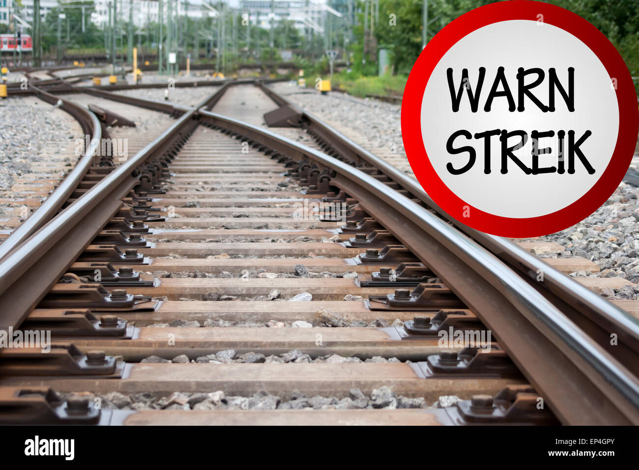 Germany Train Driver Strike Stock Photo