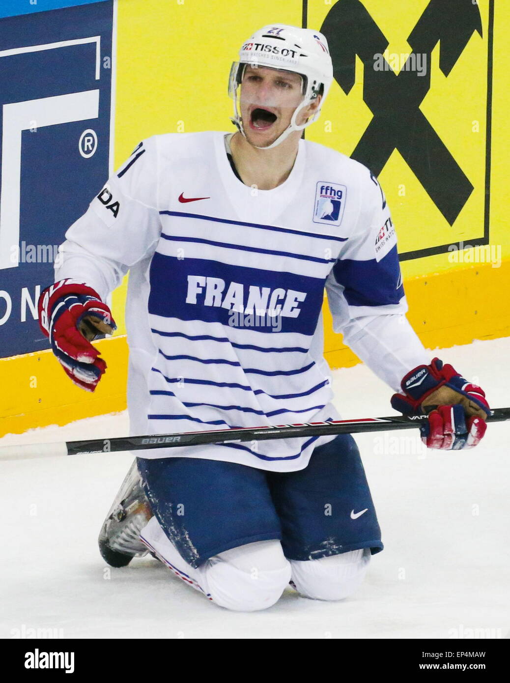 Antoine Roussel - 07.05.2015 - Republique Tcheque / France - Championnat du Monde de Hockey sur Glace .Photo : Xavier Laine / Icon Sport Stock Photo