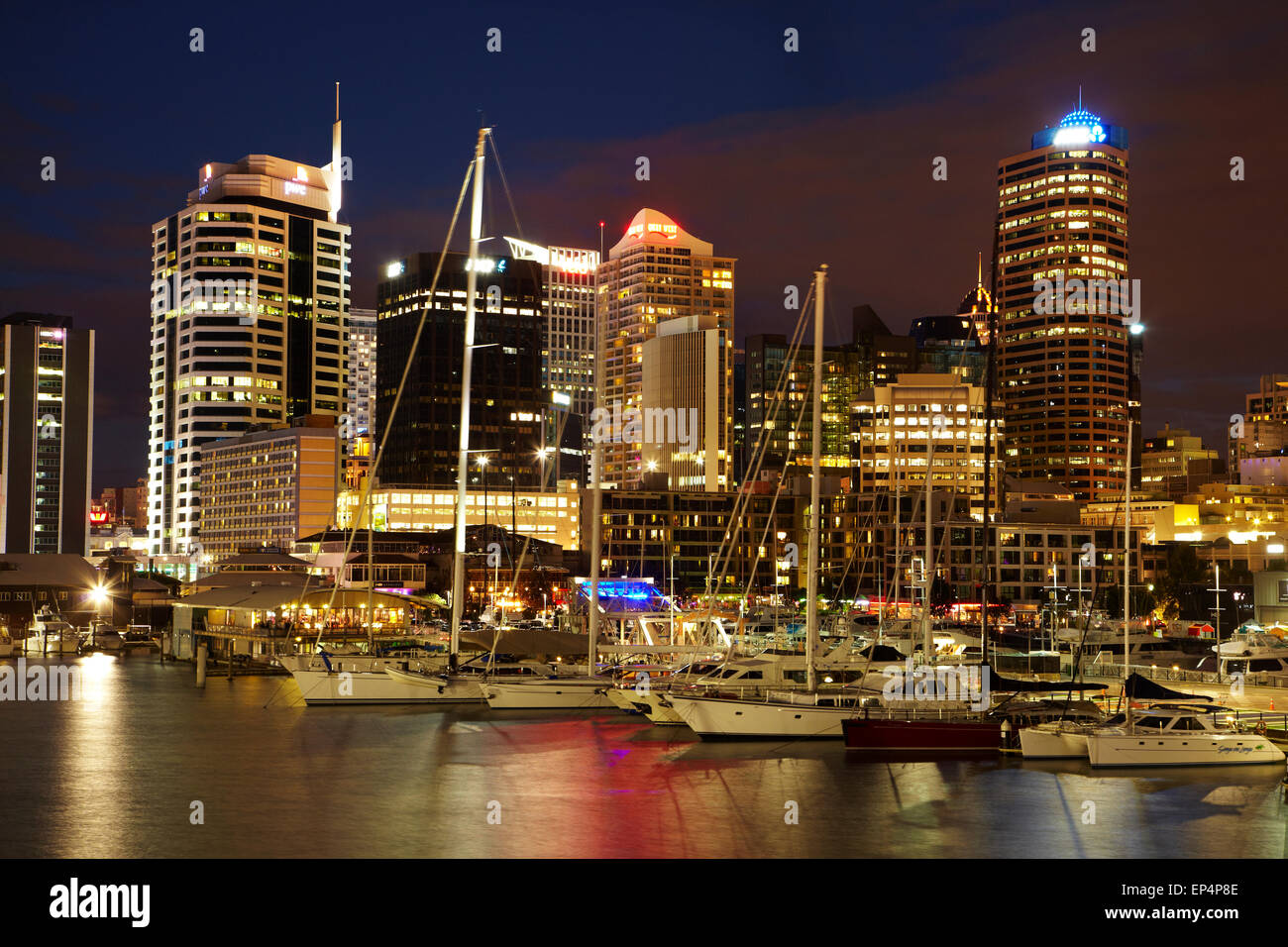 CBD and Viaduct Harbour, Auckland, North Island, New Zealand Stock
