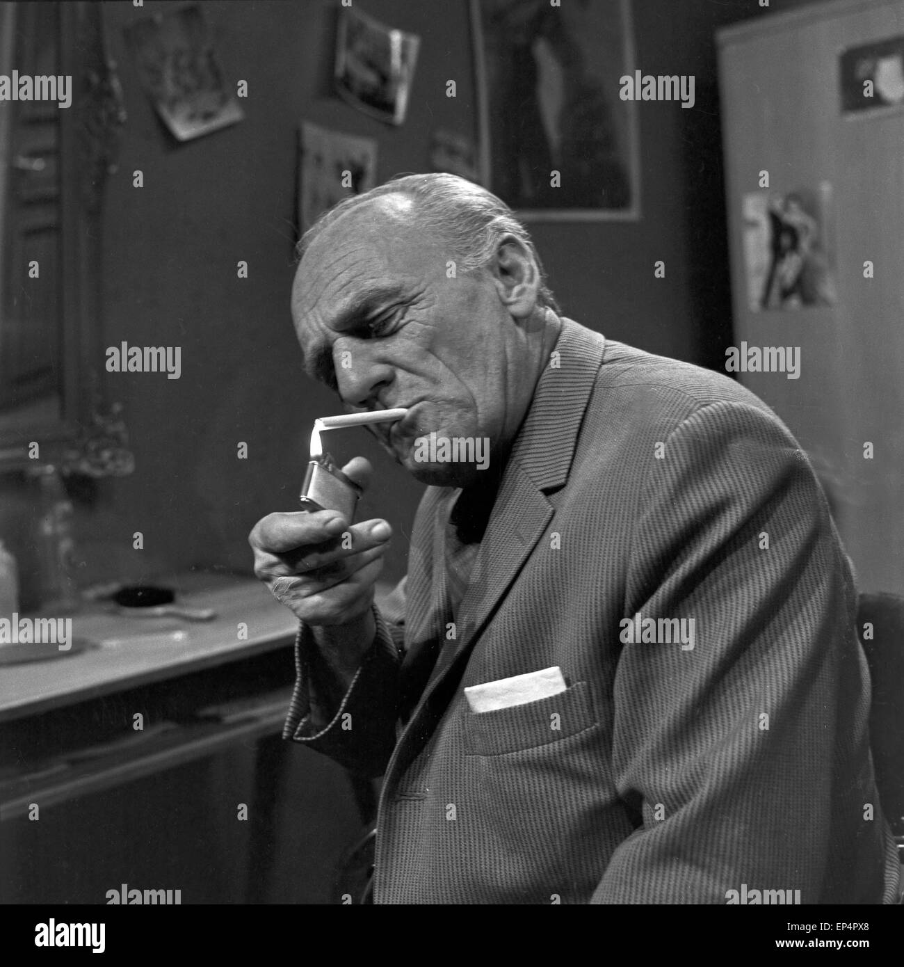 Deutscher Volksschauspieler Henry Vahl in Hamburg, Deutschland 1960er