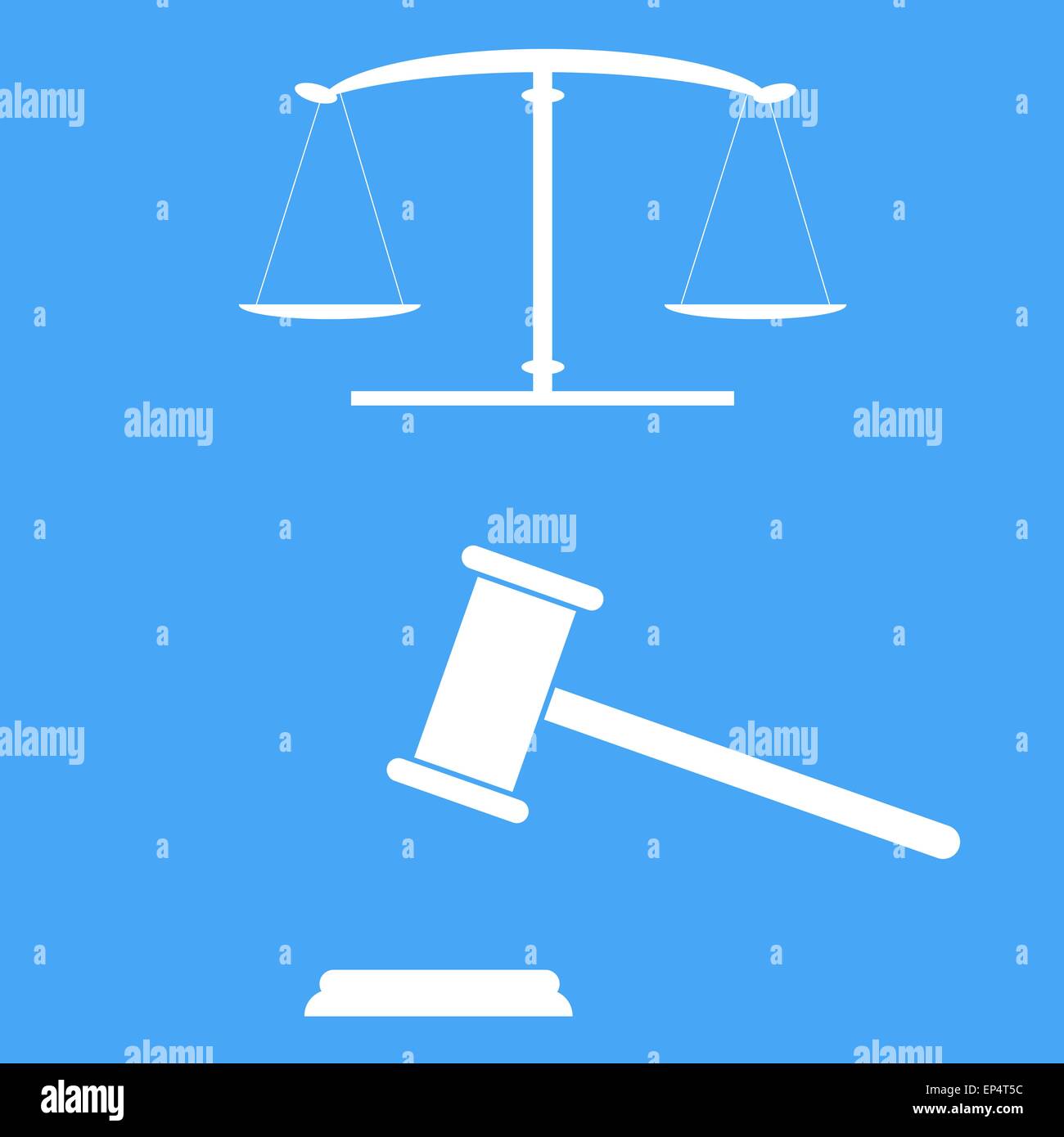 Scales of justice and gavel. Vector illustration Stock Vector Image & Art Alamy