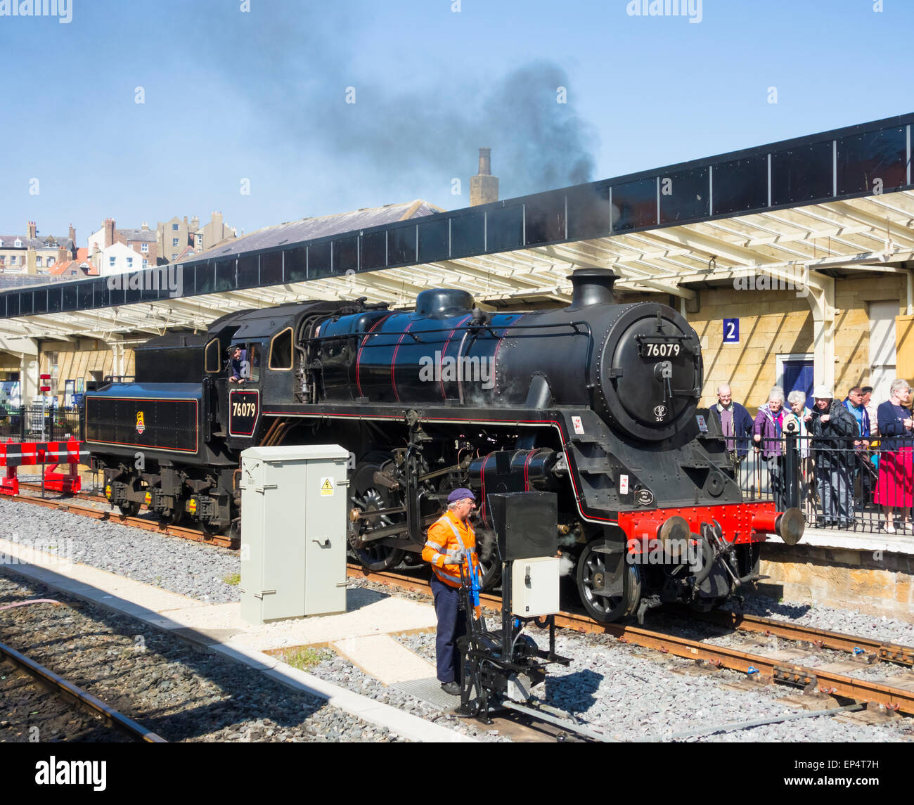 North York Moors Railway steam passenger train at Whitby station