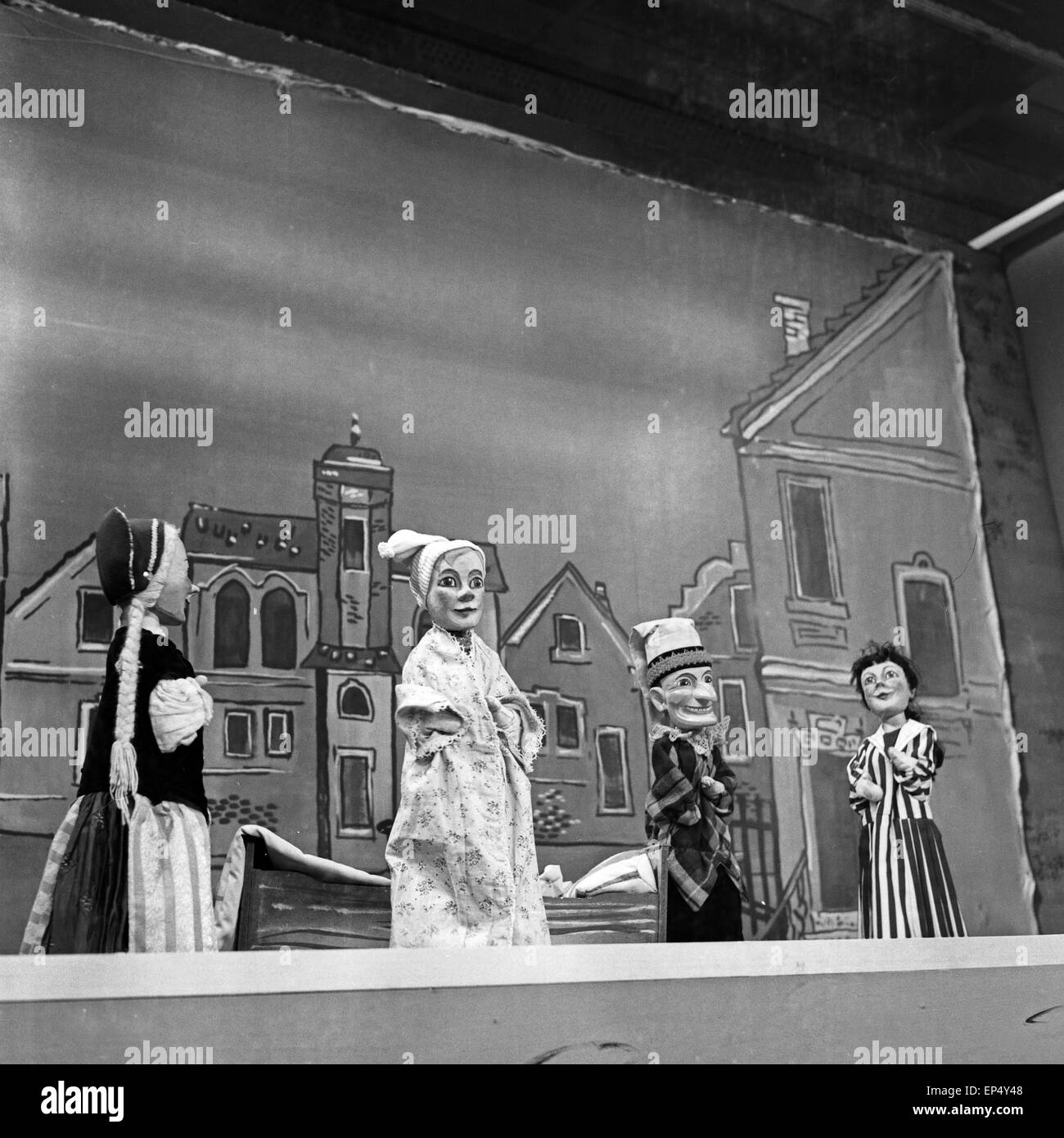 Aufführung der Hohnsteiner Puppenspiele, Deutschland 1960er Jahre