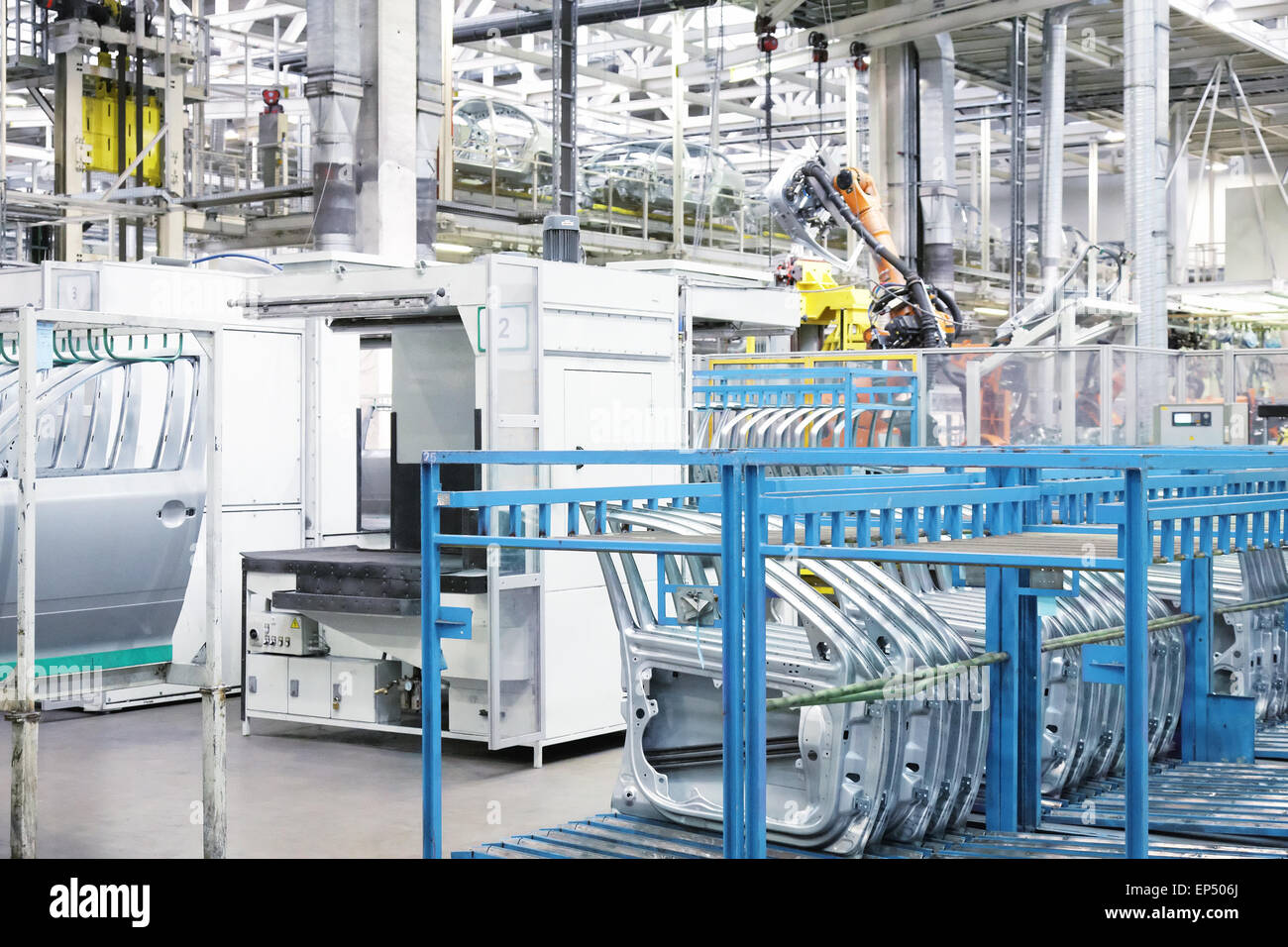 spare parts in a car factory Stock Photo