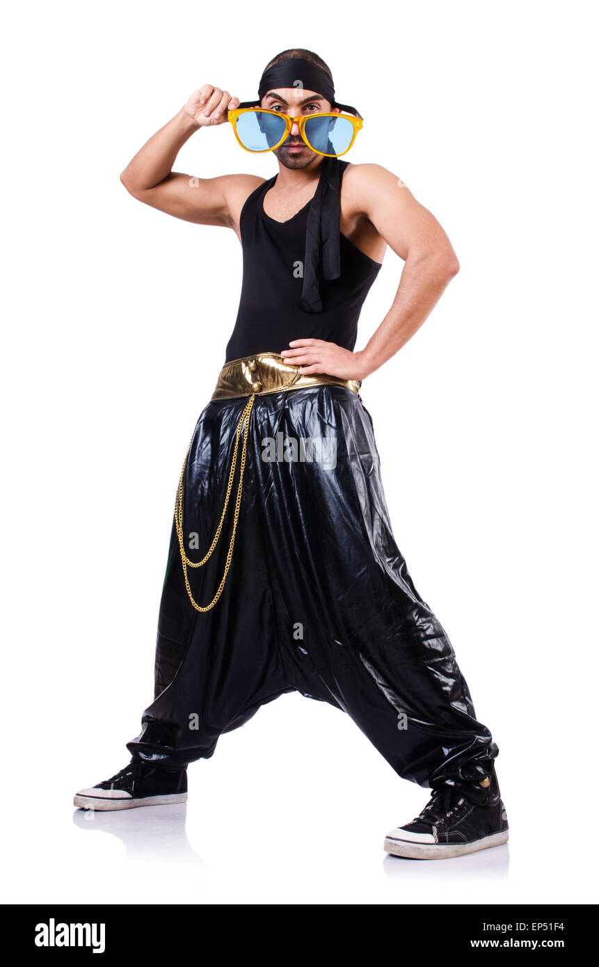 Rap dancer isolated on the white Stock Photo - Alamy