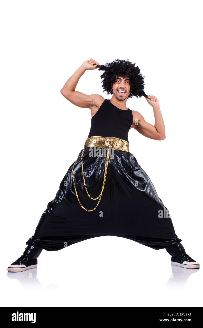 Rap dancer isolated on the white Stock Photo - Alamy