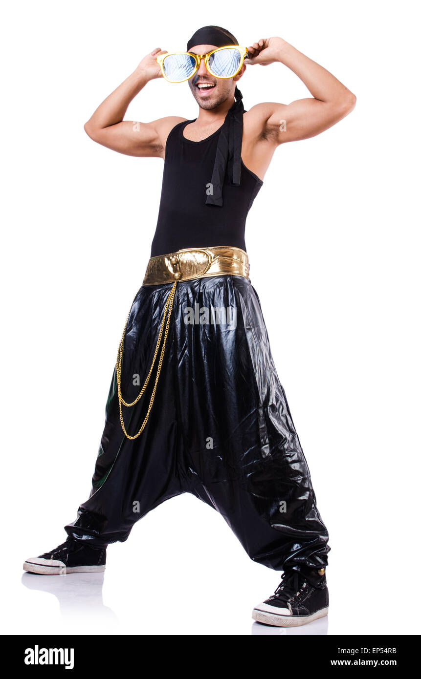 Rap dancer isolated on the white Stock Photo - Alamy