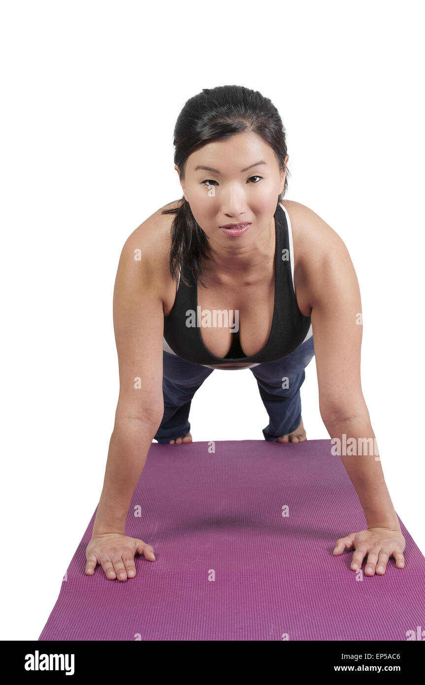 Yoga Pose By Solo Female Instructor 176 Stock Photo - Download Image Now -  Asian and Indian Ethnicities, East Asian Ethnicity, Females - iStock