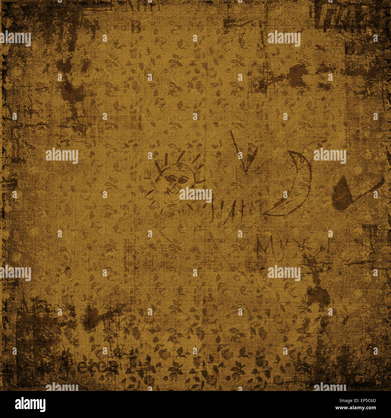 Grunge vintage background with flowers for design Stock Photo - Alamy