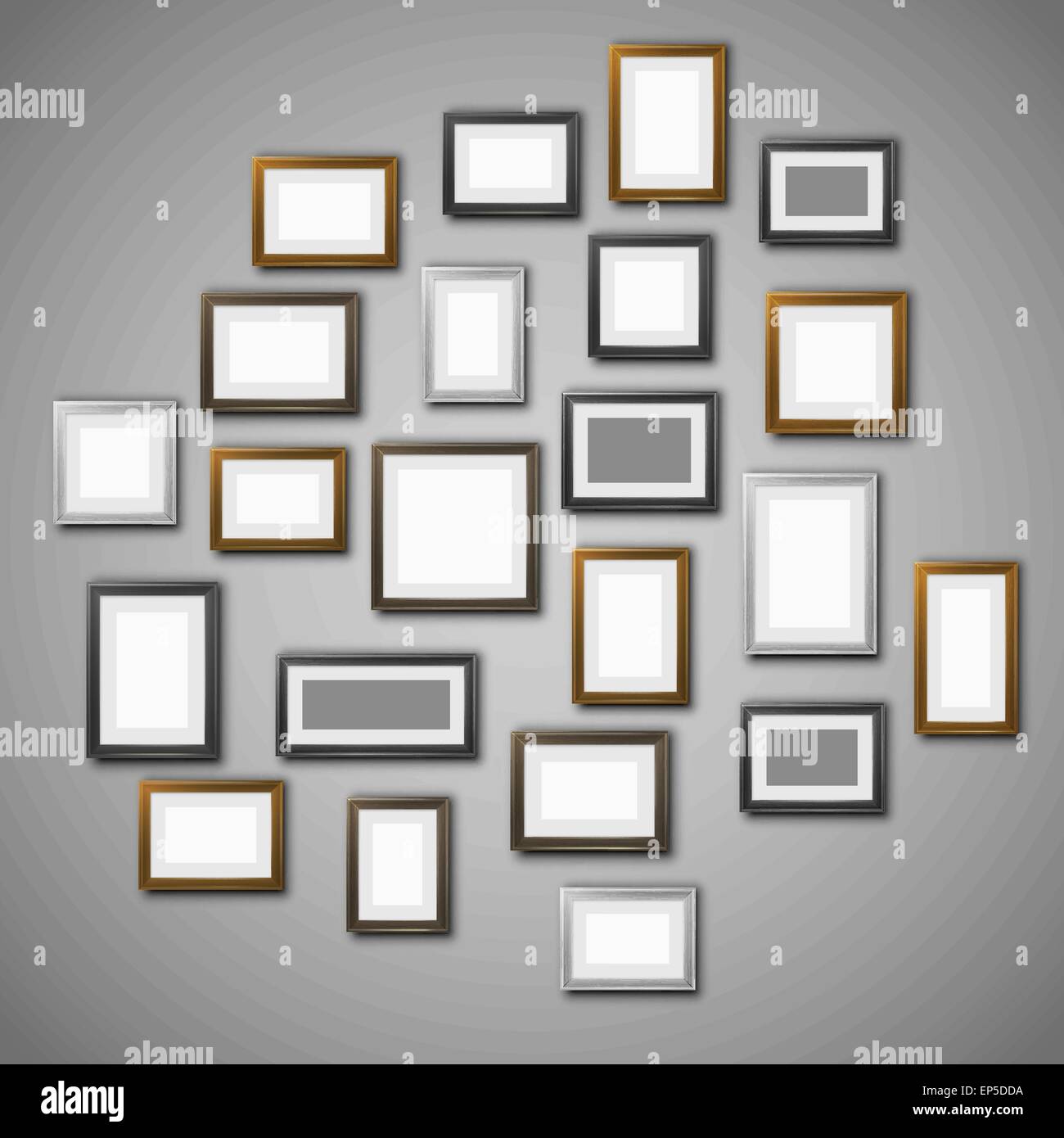 Gallery wall gold frame Stock Vector Images - Alamy