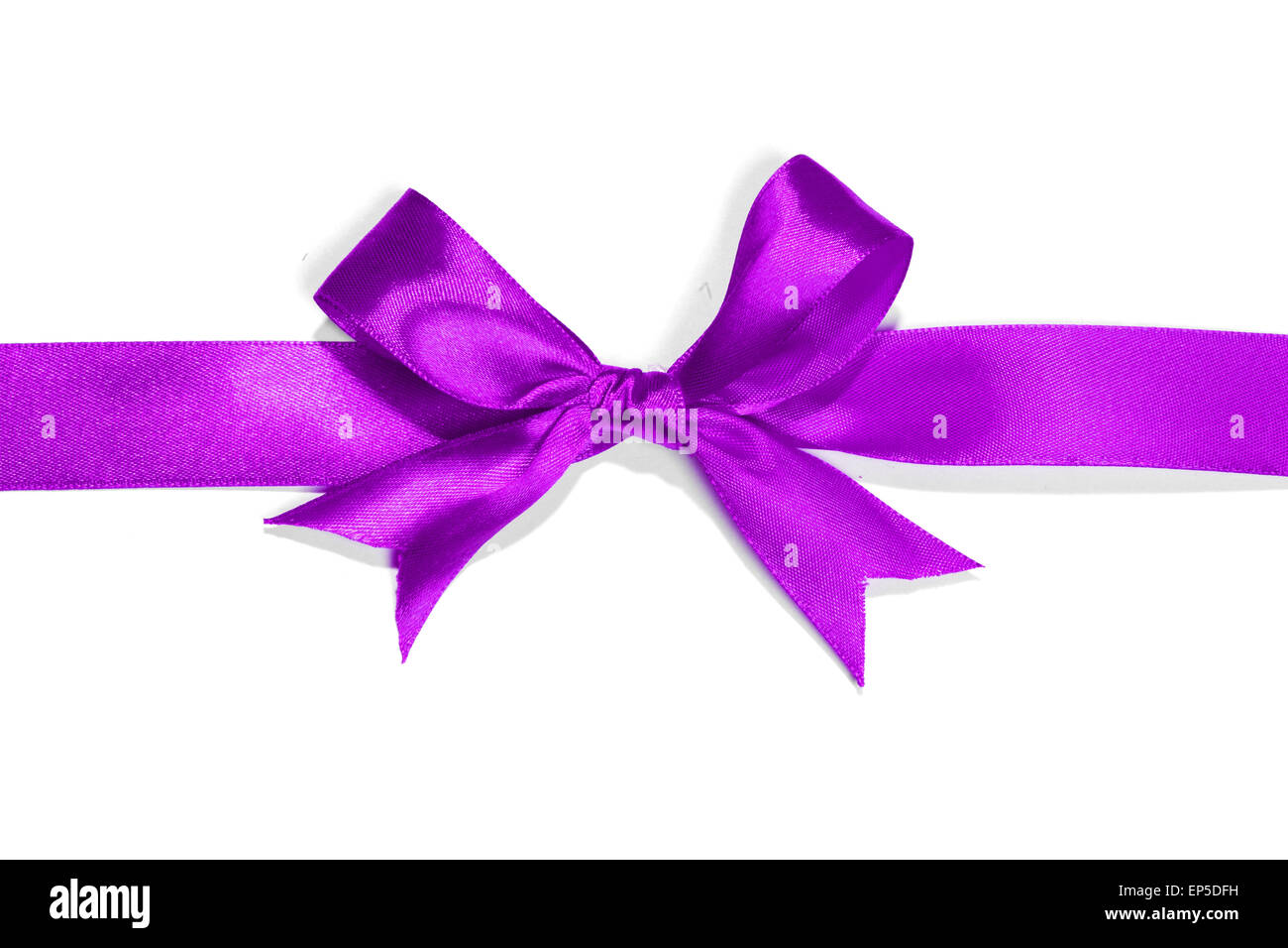 purple ribbon isolated on white Stock Photo