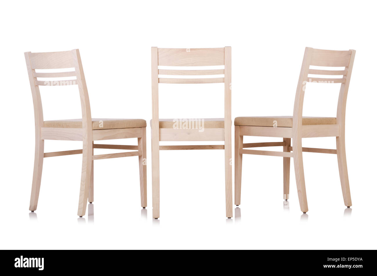 Set of chairs isolated on white Stock Photo - Alamy