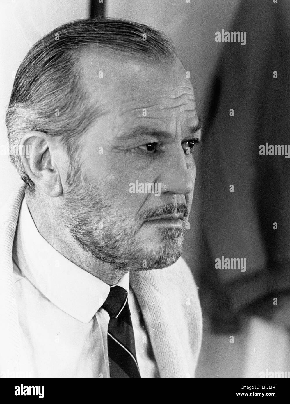 Der luxemburgische Schauspieler Rene Deltgen, Deutschland 1960er Jahre. Luxembourgian actor Rene Deltgen, Germany 1960s. Stock Photo