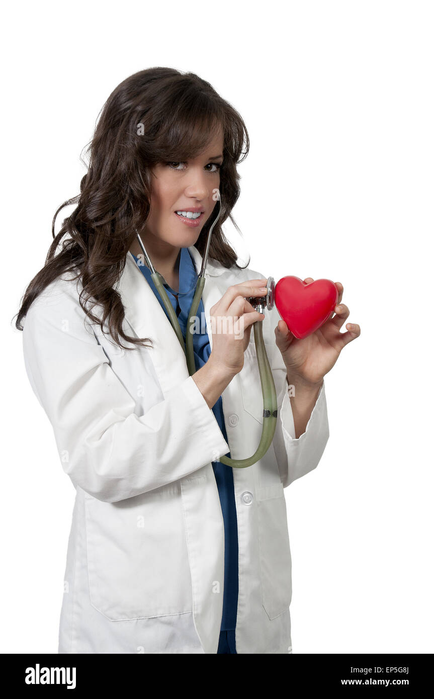 Beautiful Woman Cardiologist Stock Photo