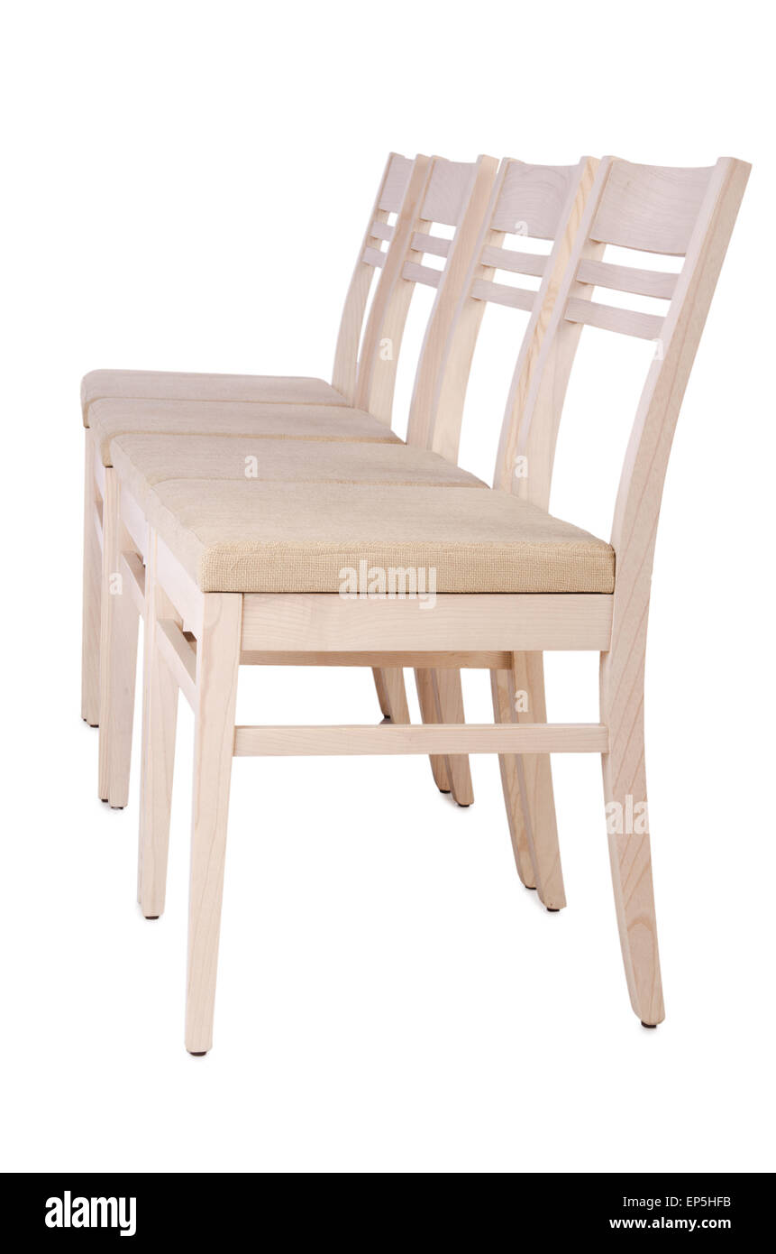 Set of chairs isolated on white Stock Photo - Alamy